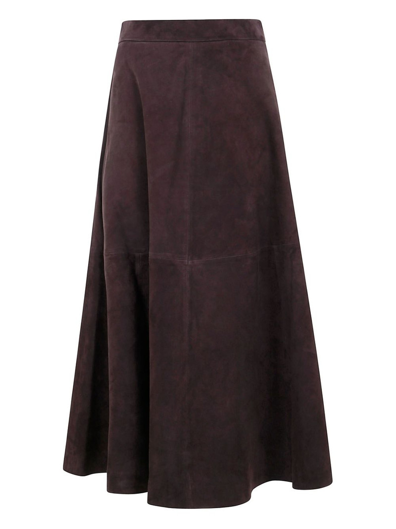 RÓHE A-line suede midi skirt outlook