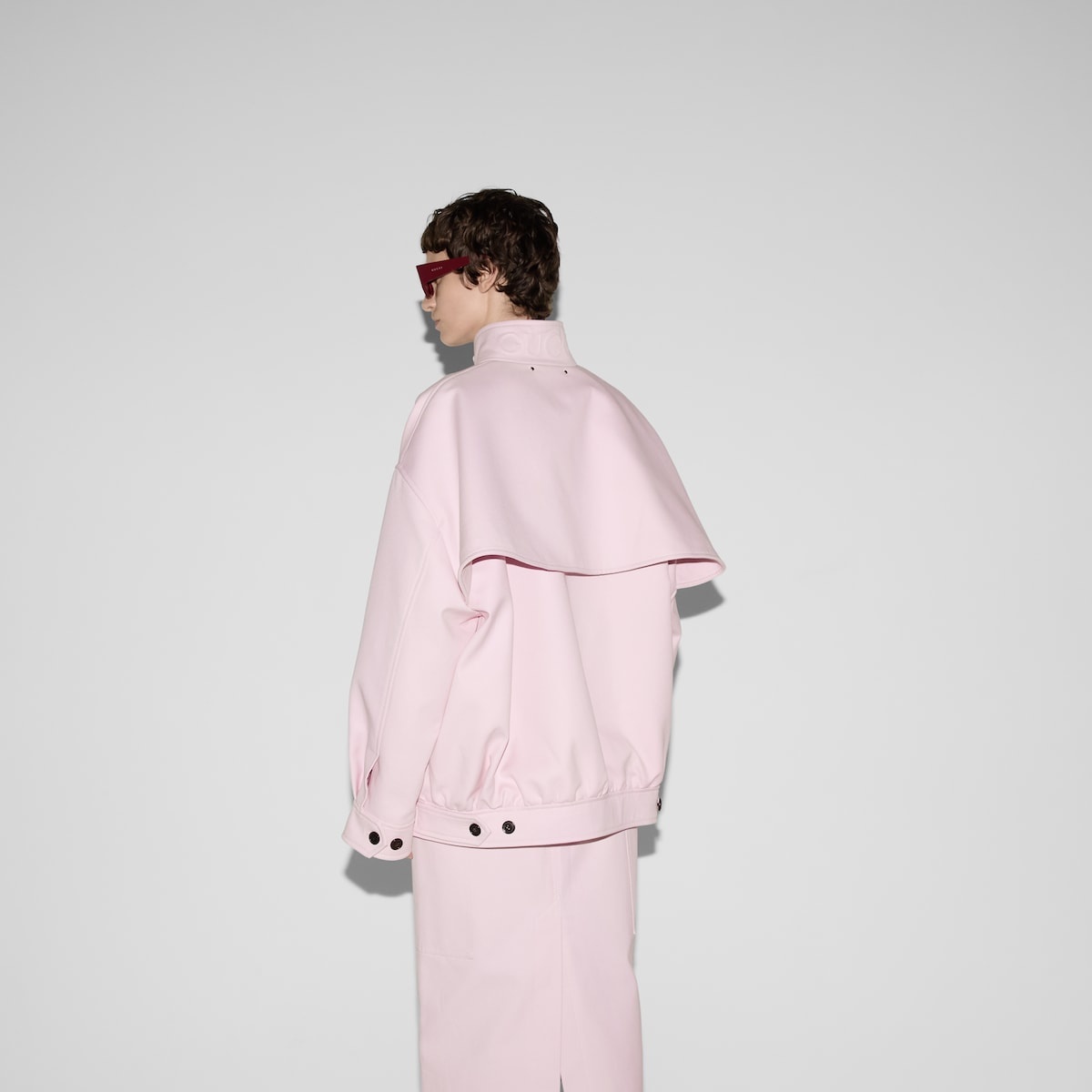 Cotton canvas delavé bomber jacket - 4