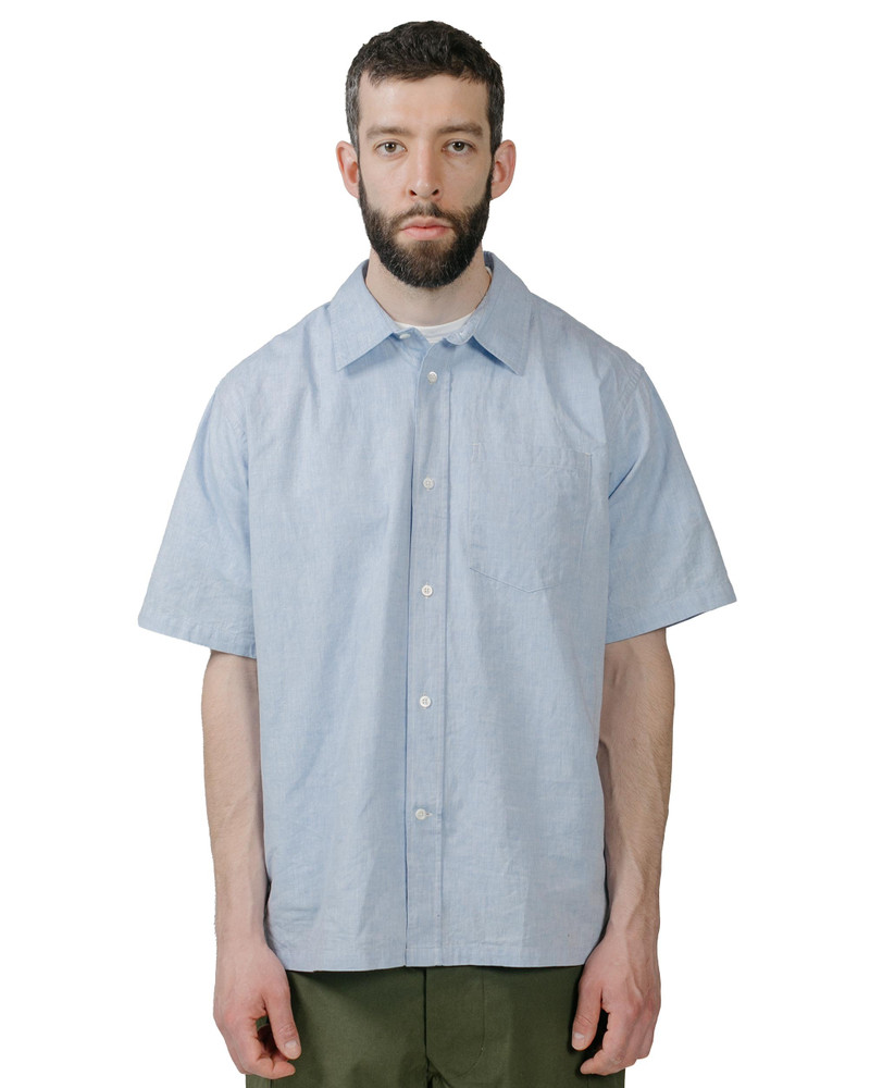 NORSE PROJECTS Ivan Relaxed Cotton Linen SS Shirt Pale Blue outlook