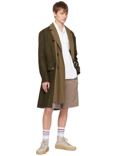 sacai Beige Belted Shorts outlook