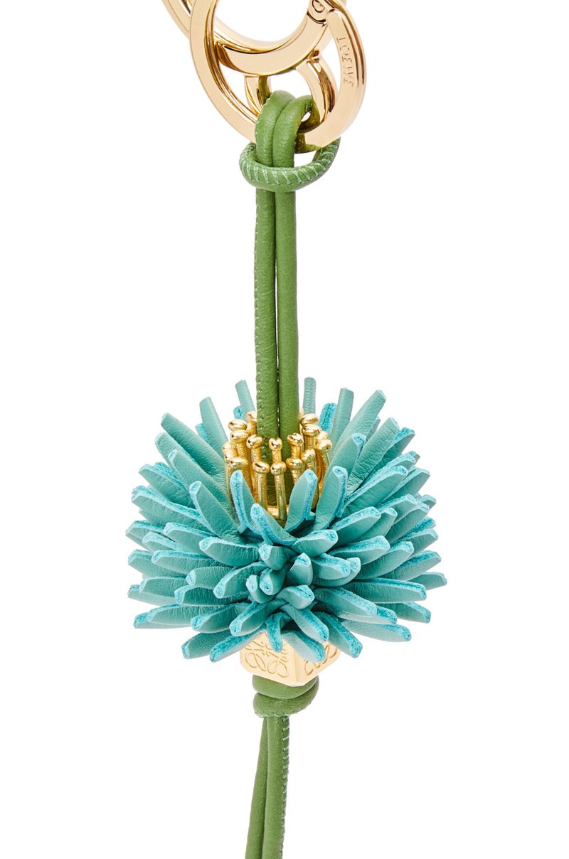 Loewe Flower dice charm in classic calfskin and brass outlook