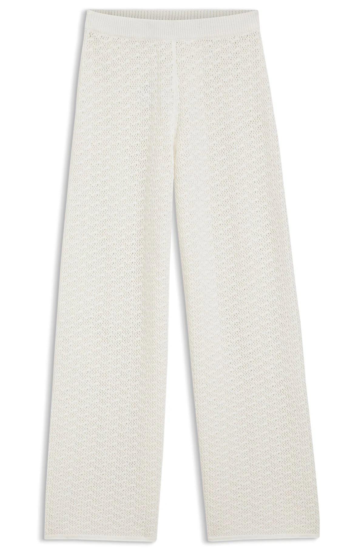 COTTON PANTS WITH MICRO-LACE STRUCTURE - 1