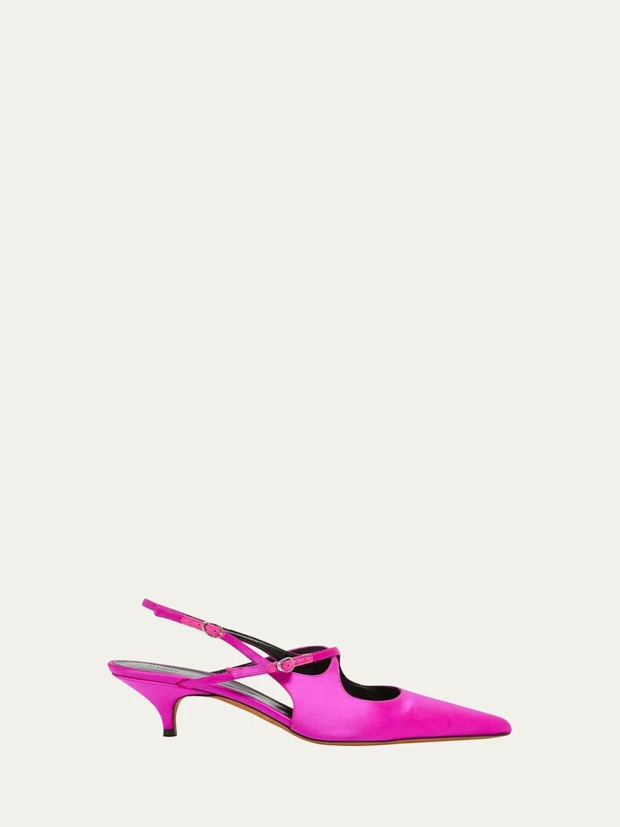 Slash Crisscross Slingback Pumps - 1