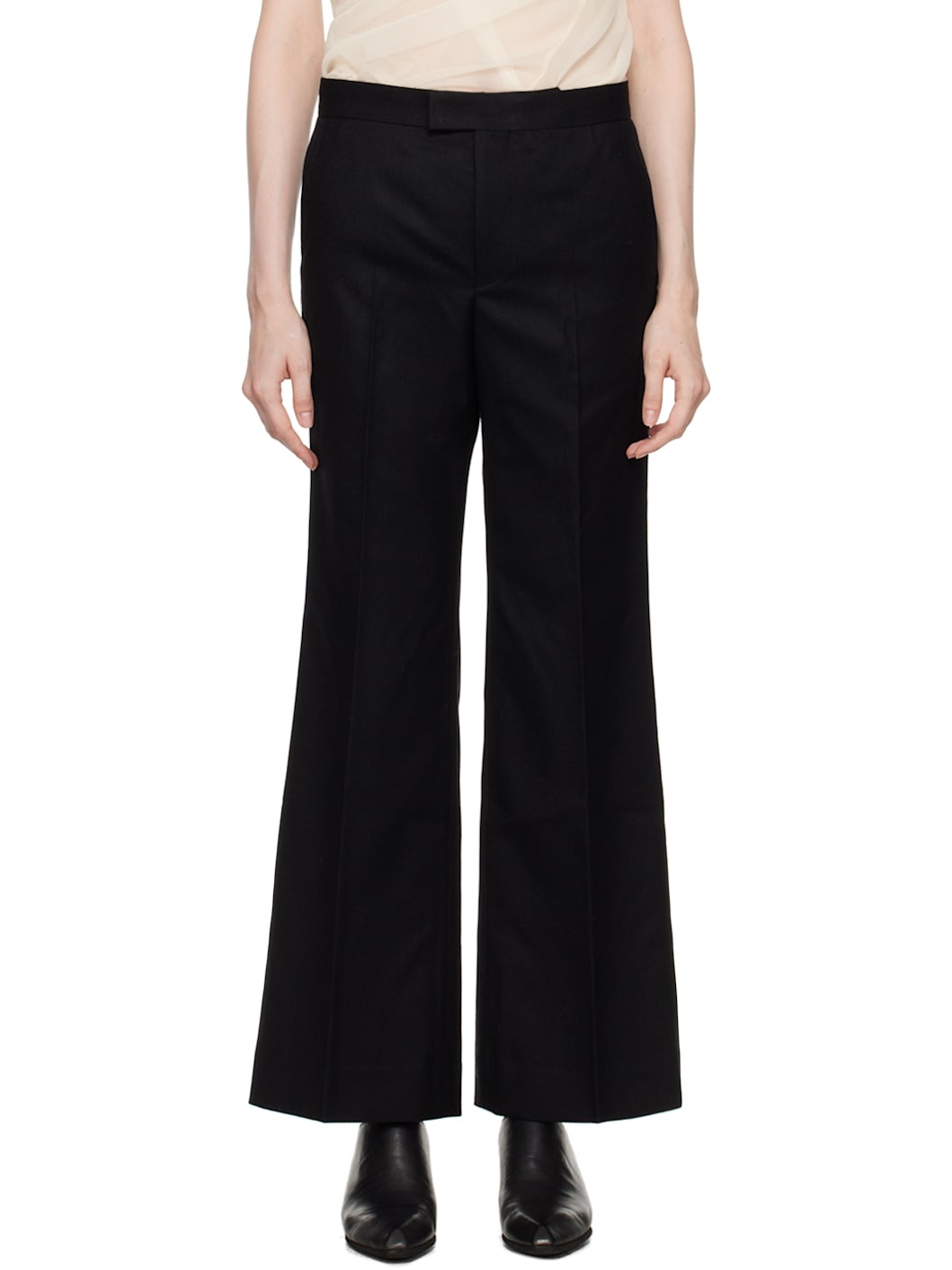 Black Flared Trousers - 1