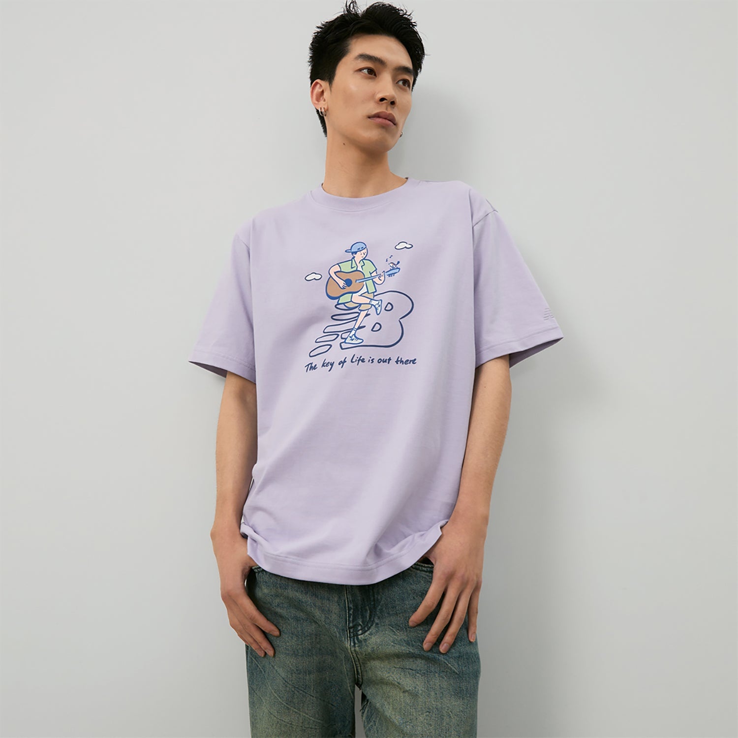 New Balance x PK Guitar Graphic T-Shirt 'Light Purple' NEE26021-DV - 8