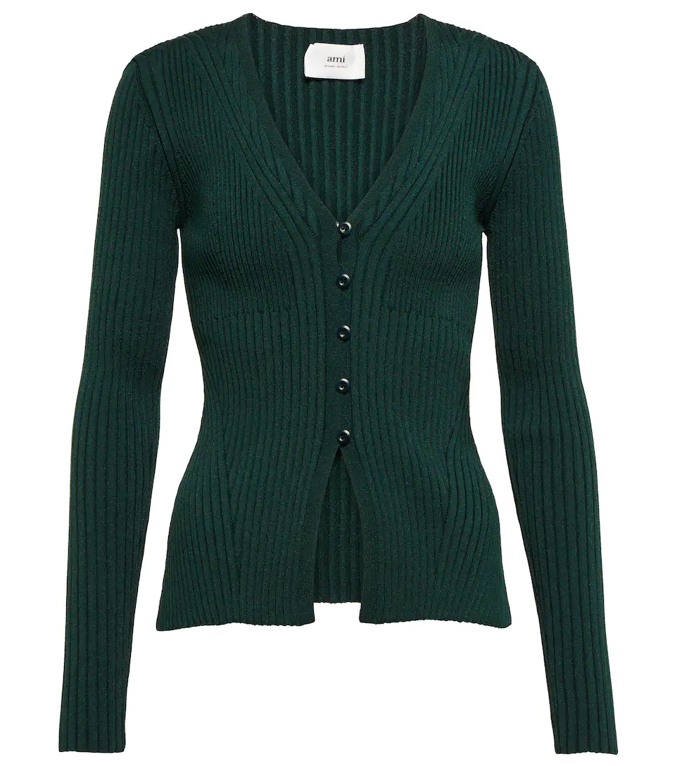 Ribbed-knit cardigan - 1
