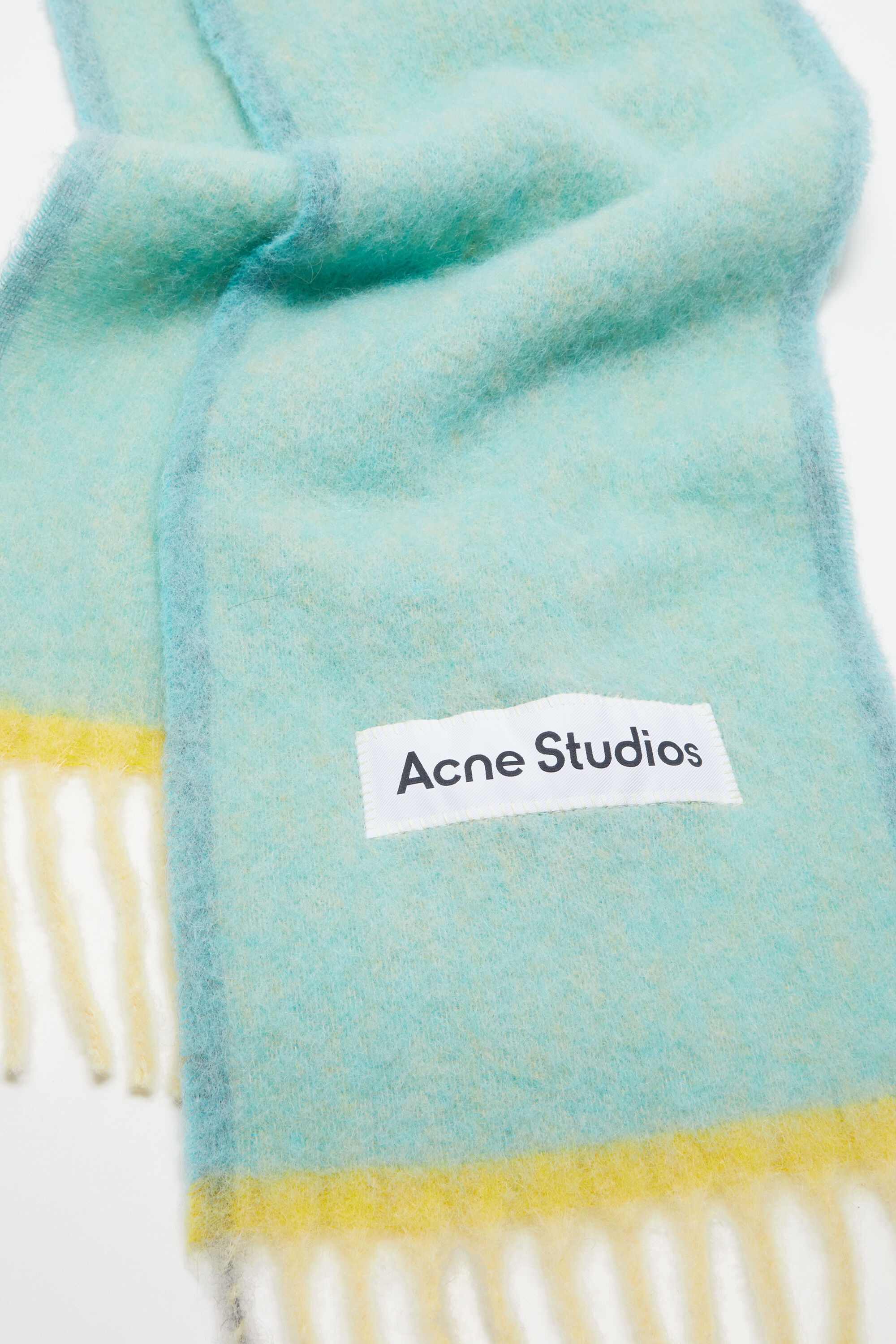 Wool mohair scarf - Narrow - Light blue - 4