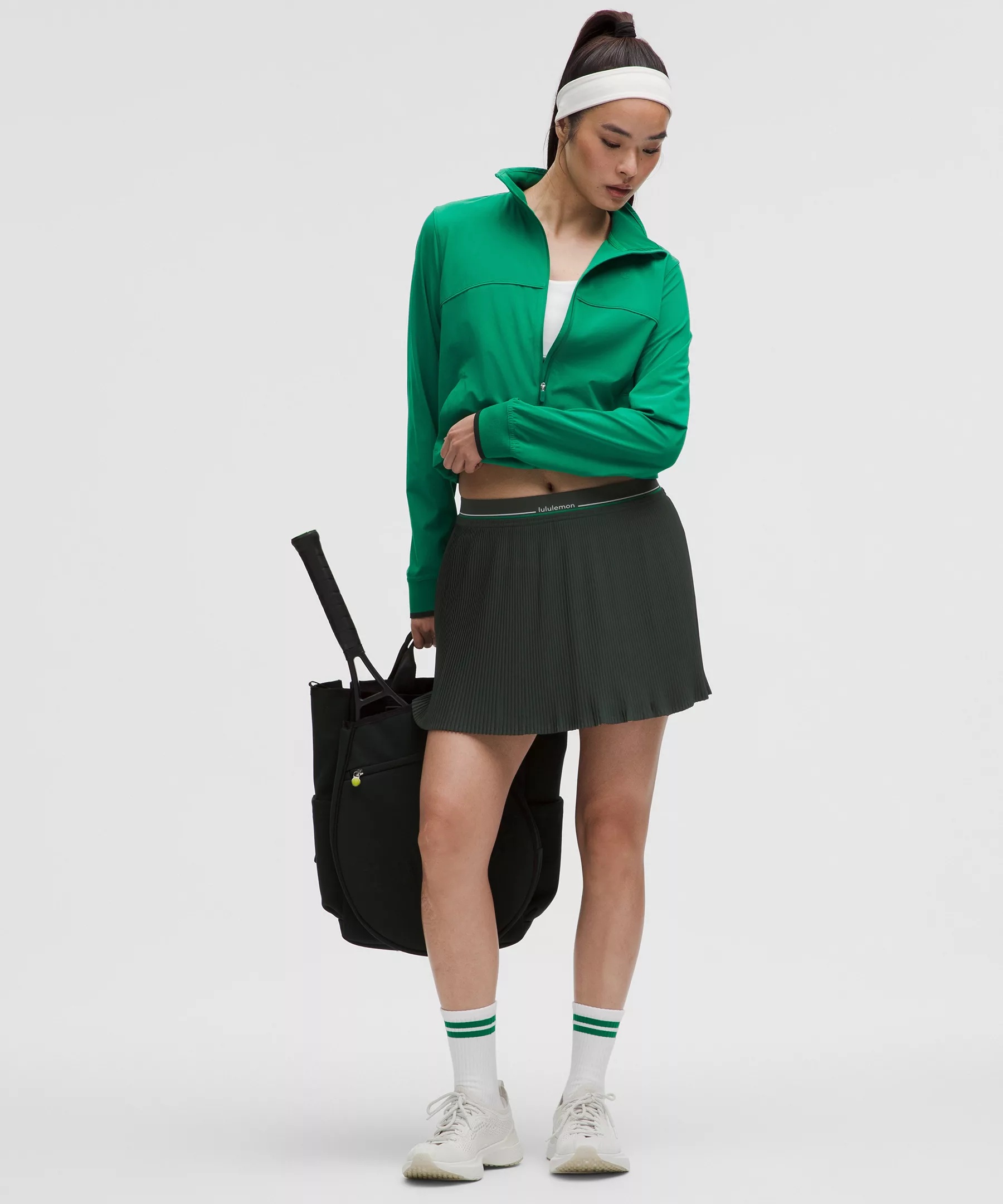 Logo-Waist Micro-Pleat Mid-Rise Tennis Skirt *Long - 7