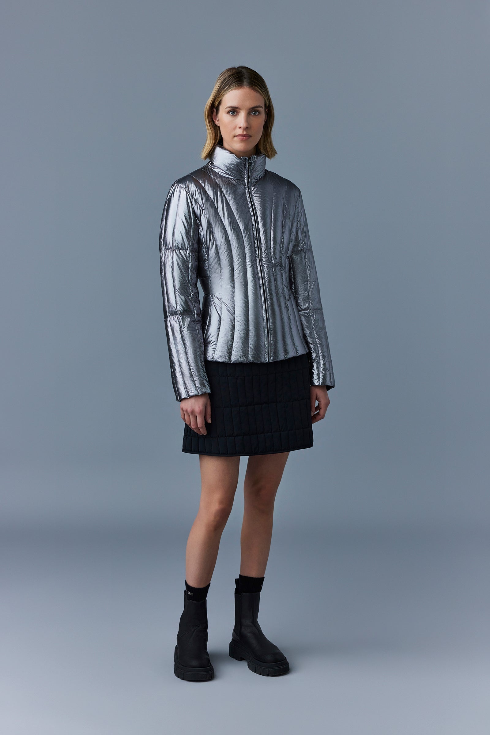 LANY-M Metallic Laminate Light Down jacket - 3