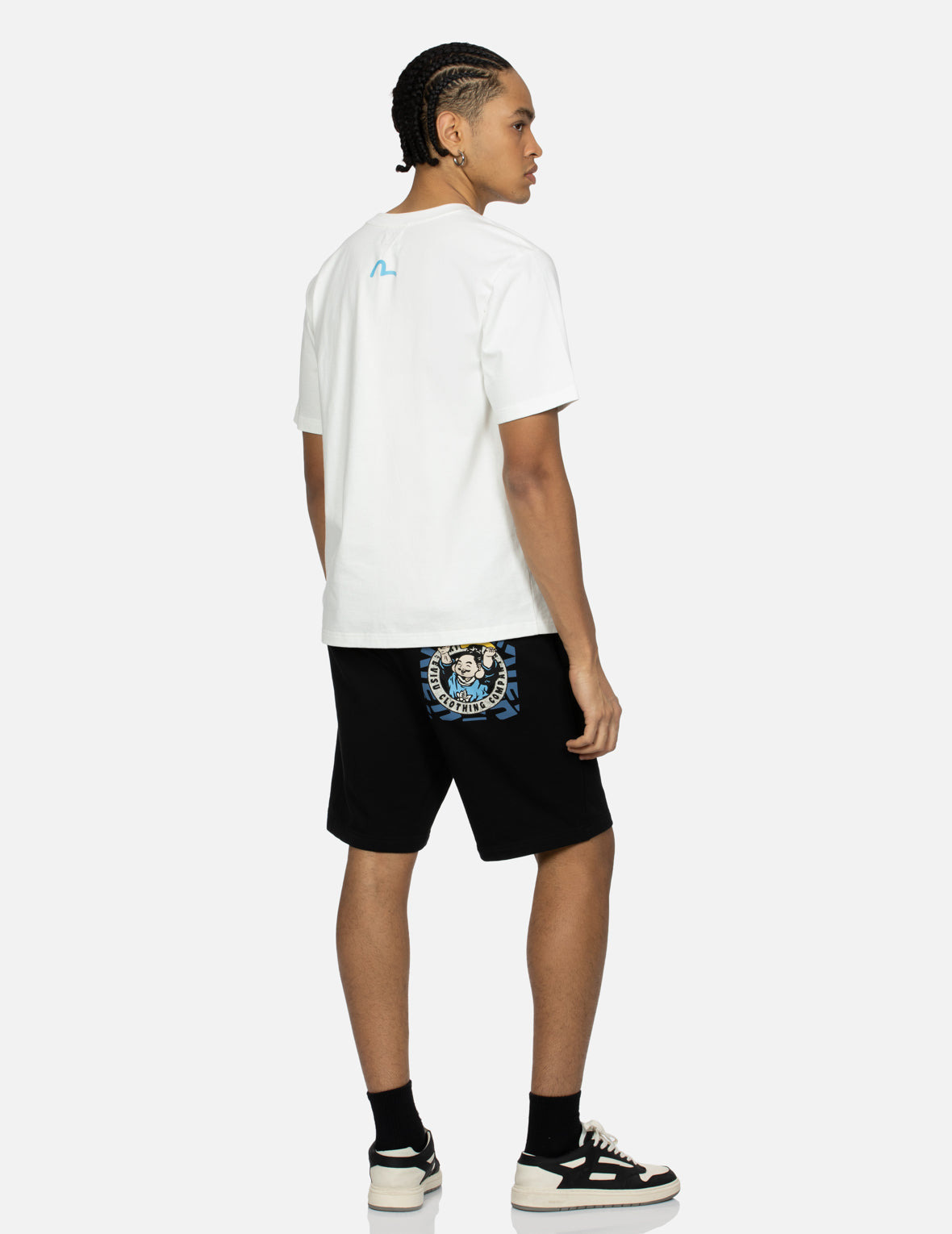 PLAYFUL GODHEAD PRINT REGULAR FIT SWEAT SHORTS - 2