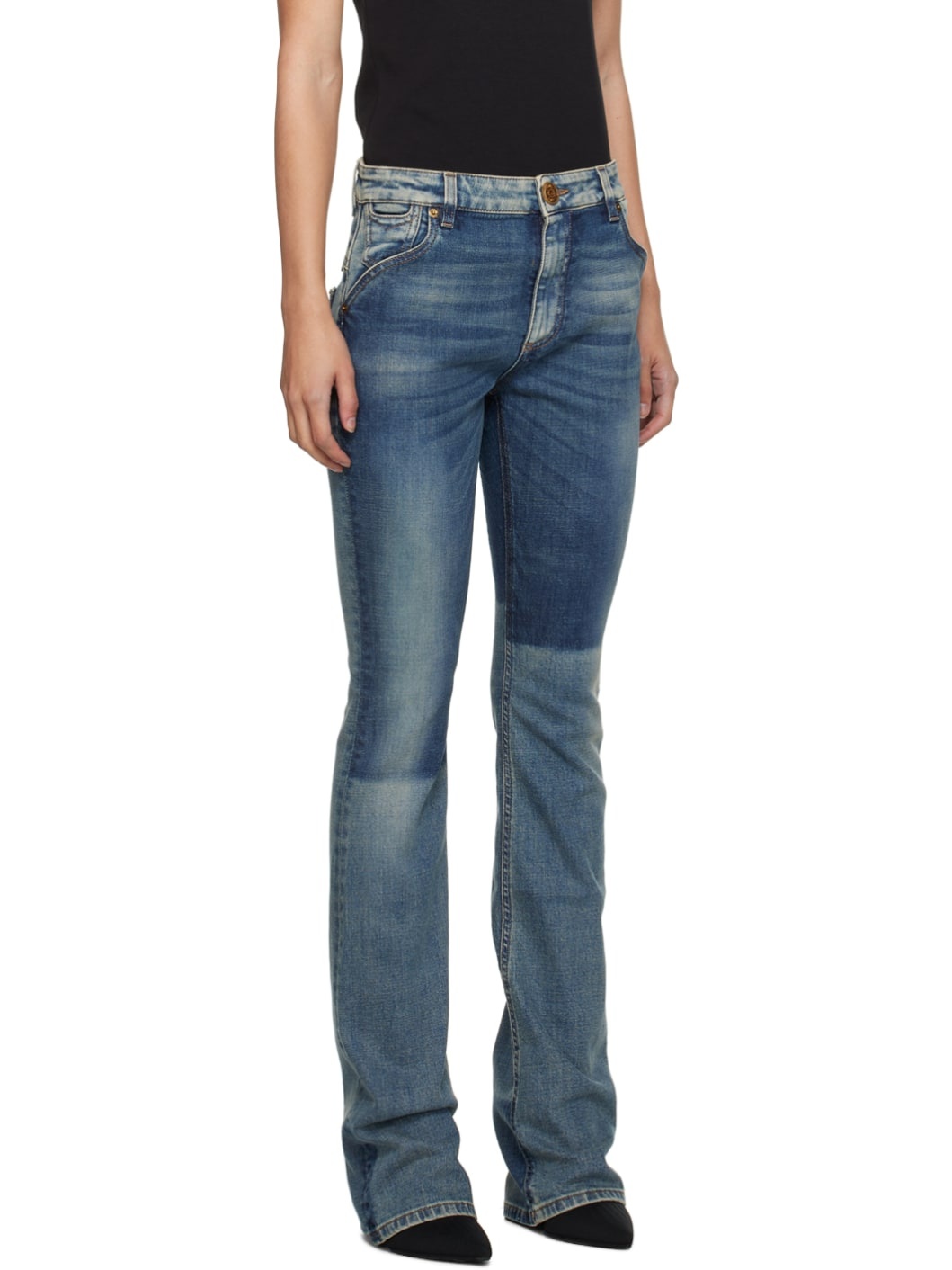Blue Western Bootcut Jeans - 2