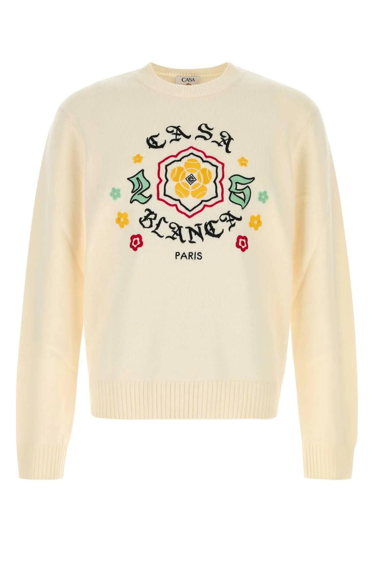 Casablanca Men Ivory Wool Sweater - 1