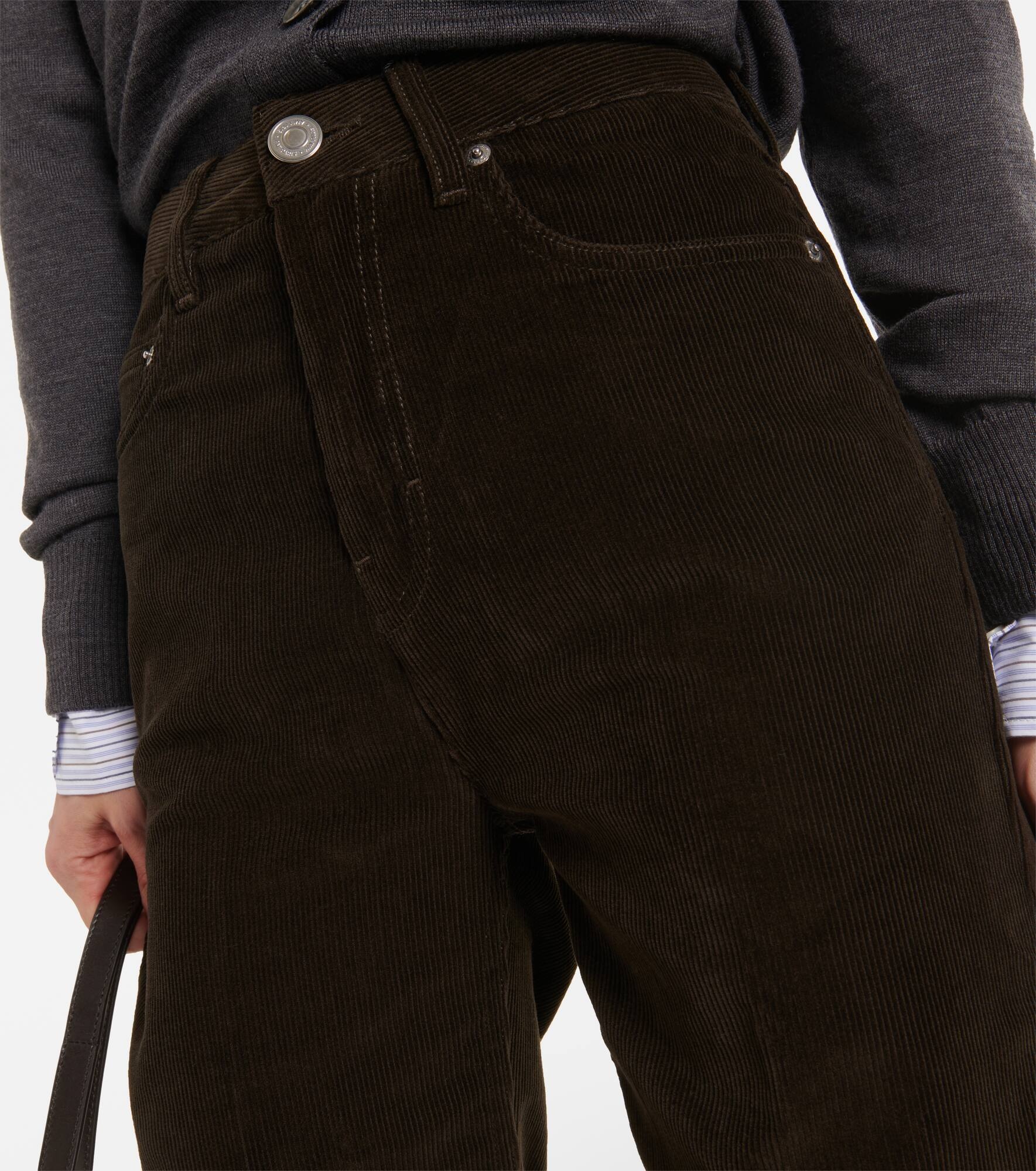 High-rise cotton corduroy flared pants - 4