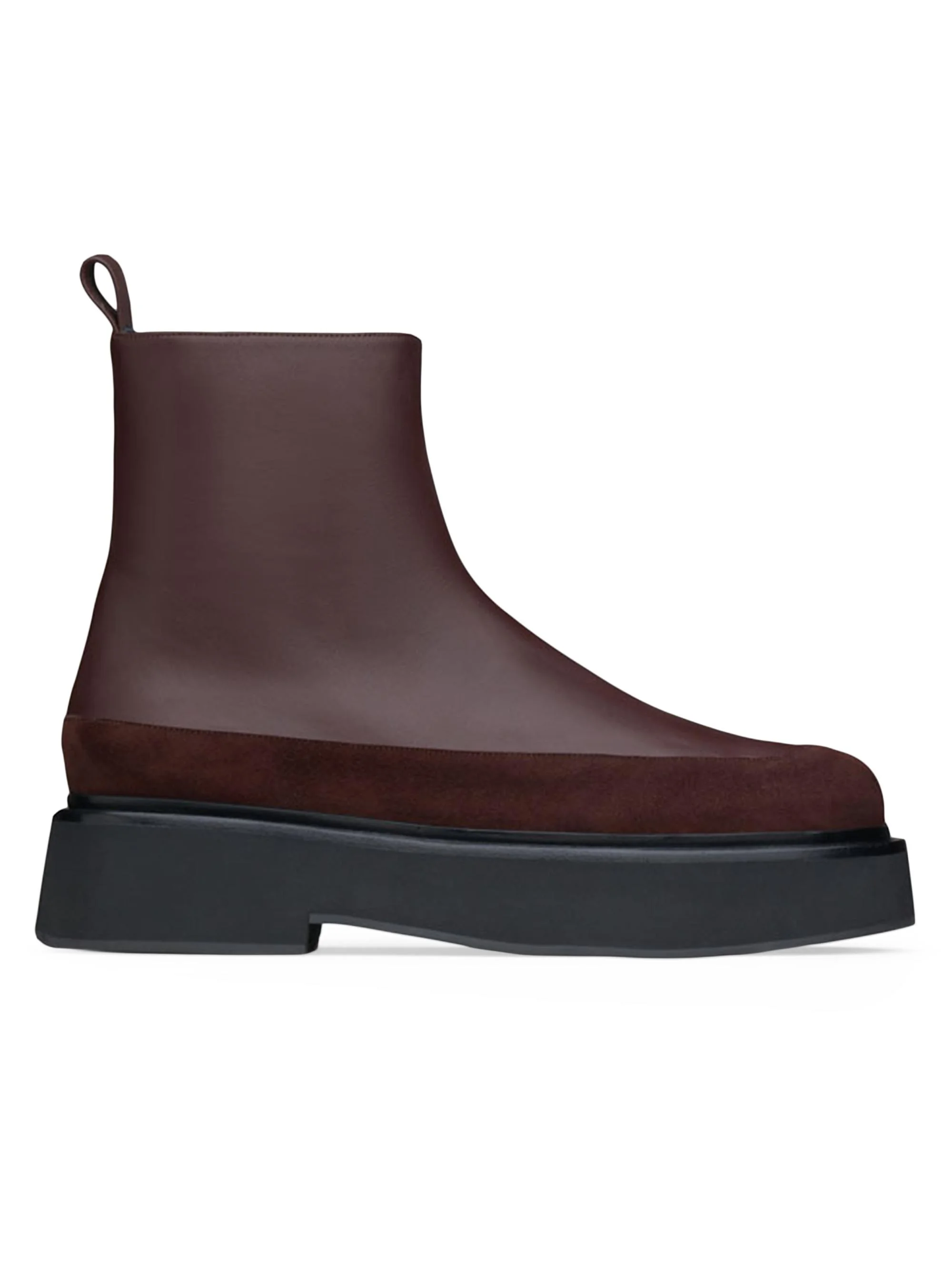 Women's Buna 50MM Leather Ankle Boots - Dark Chocolate - 1