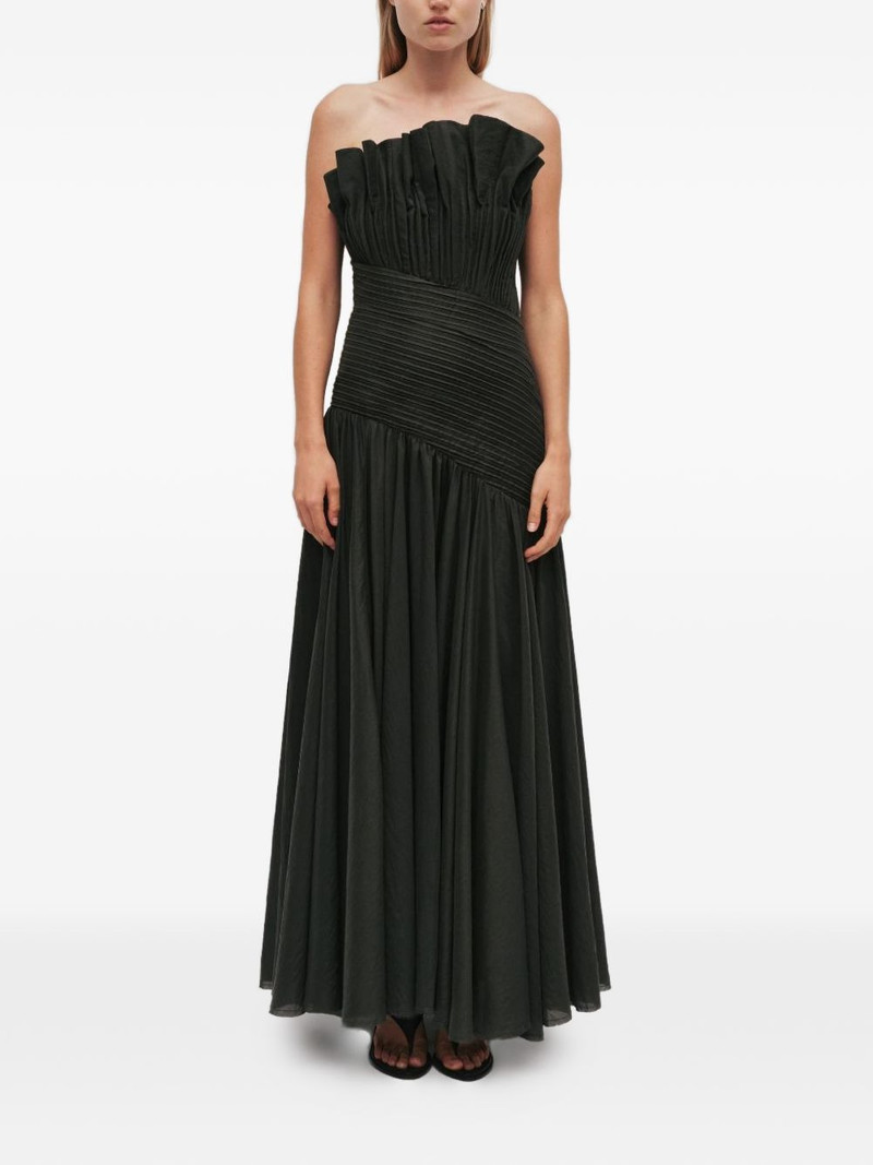 Aje. Aquiline strapless fanned gown outlook
