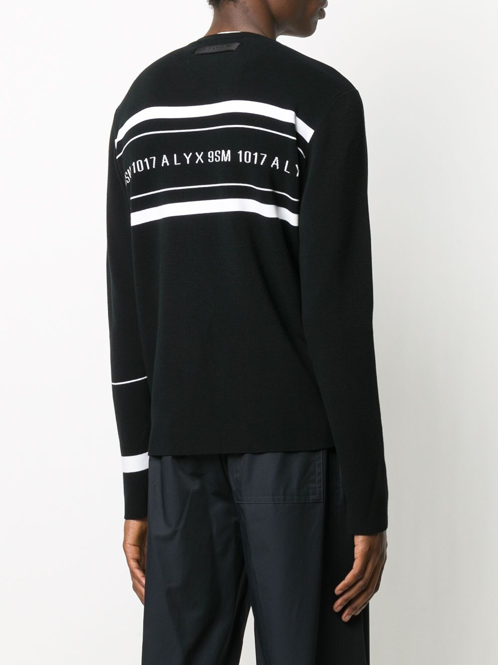 contrast-logo striped jumper - 4