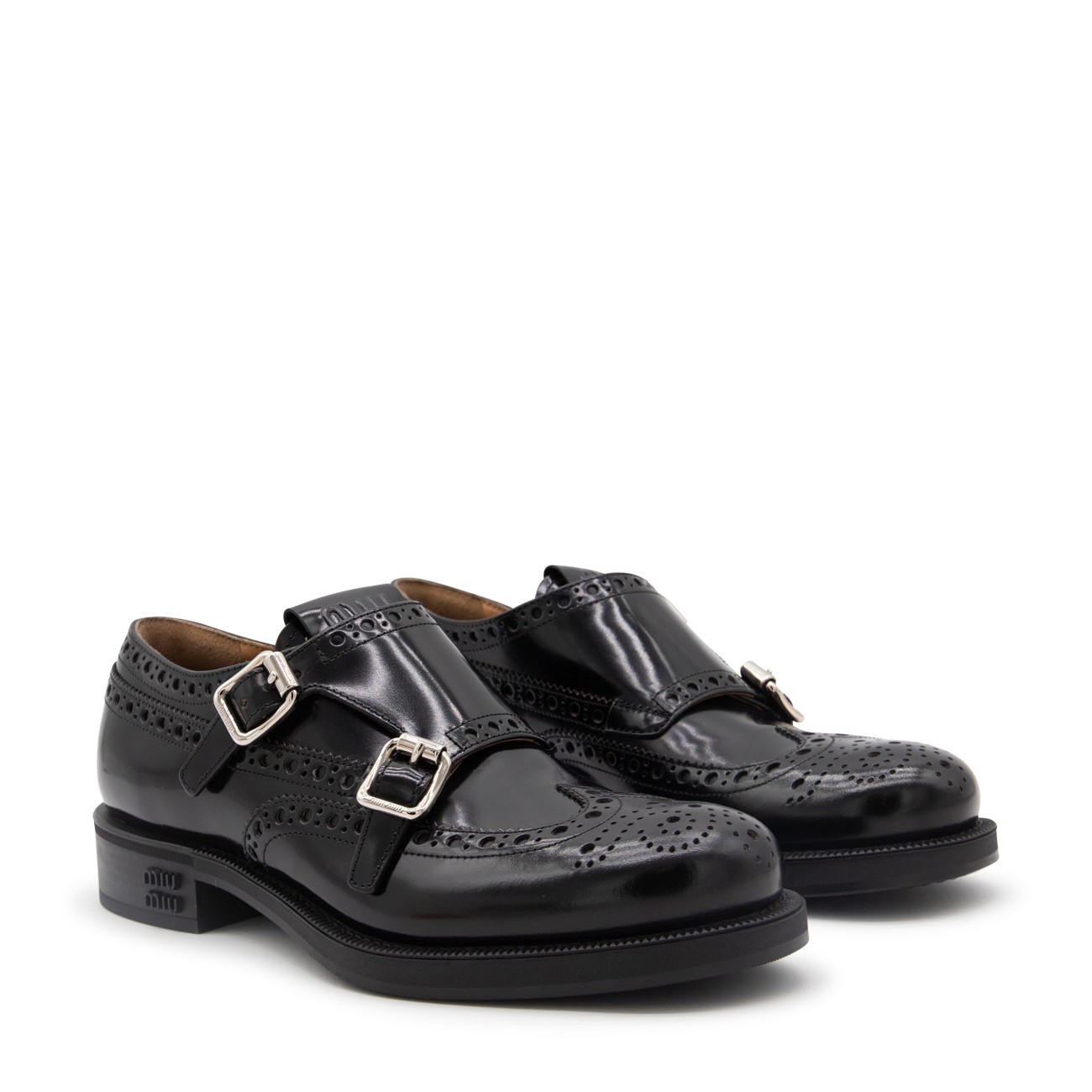 black leather formal shoes - 2