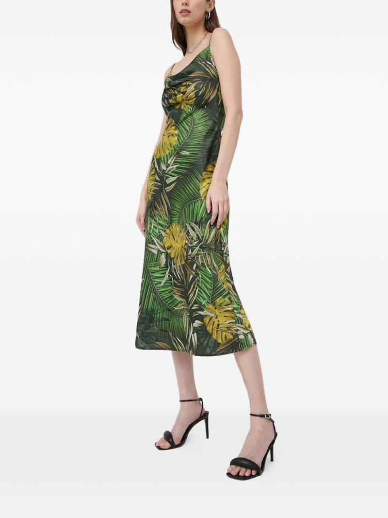 cowl-neck leaf-print dress 3