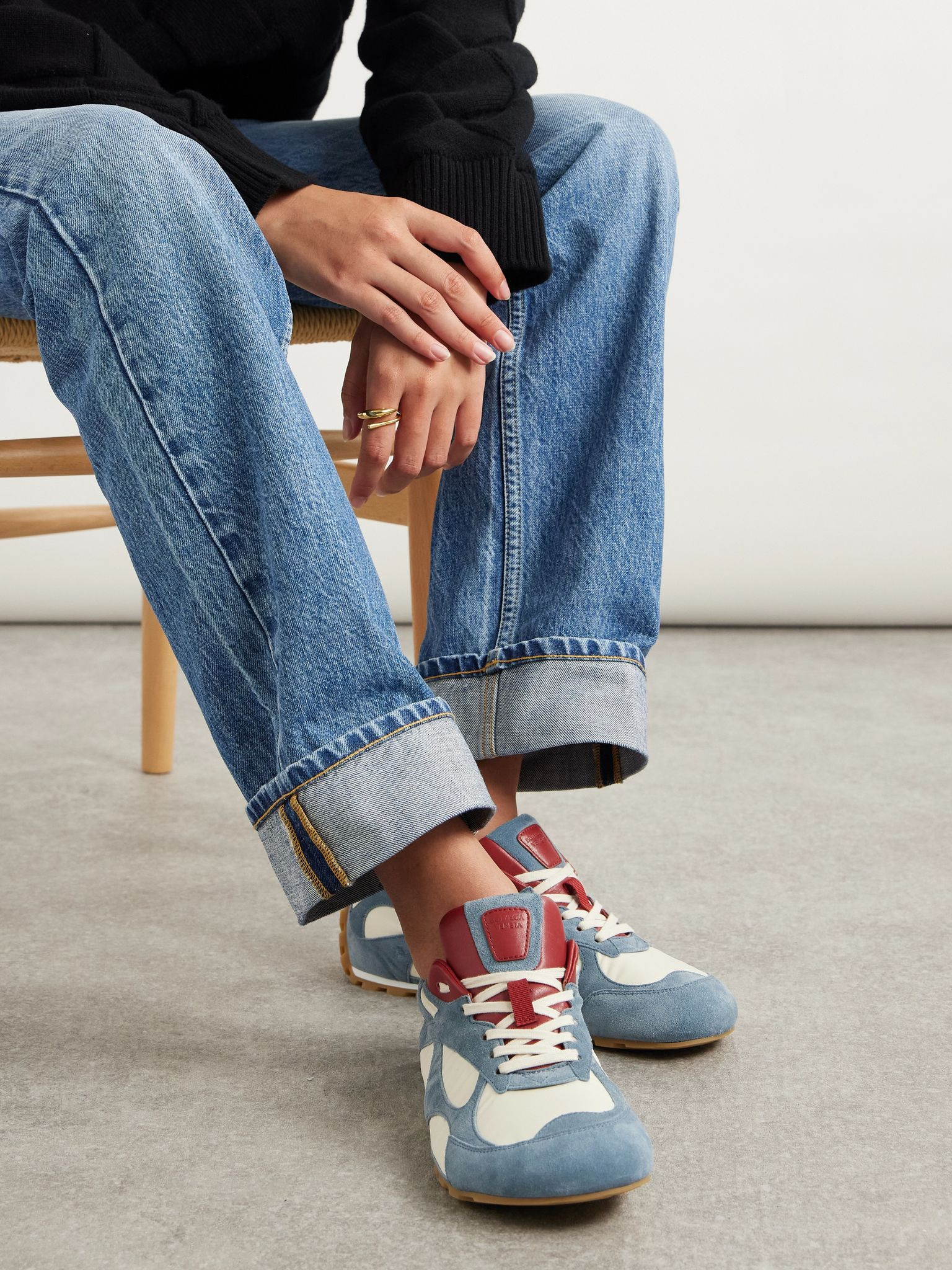 Orbit Flash leather-trimmed suede and shell sneakers White - 2