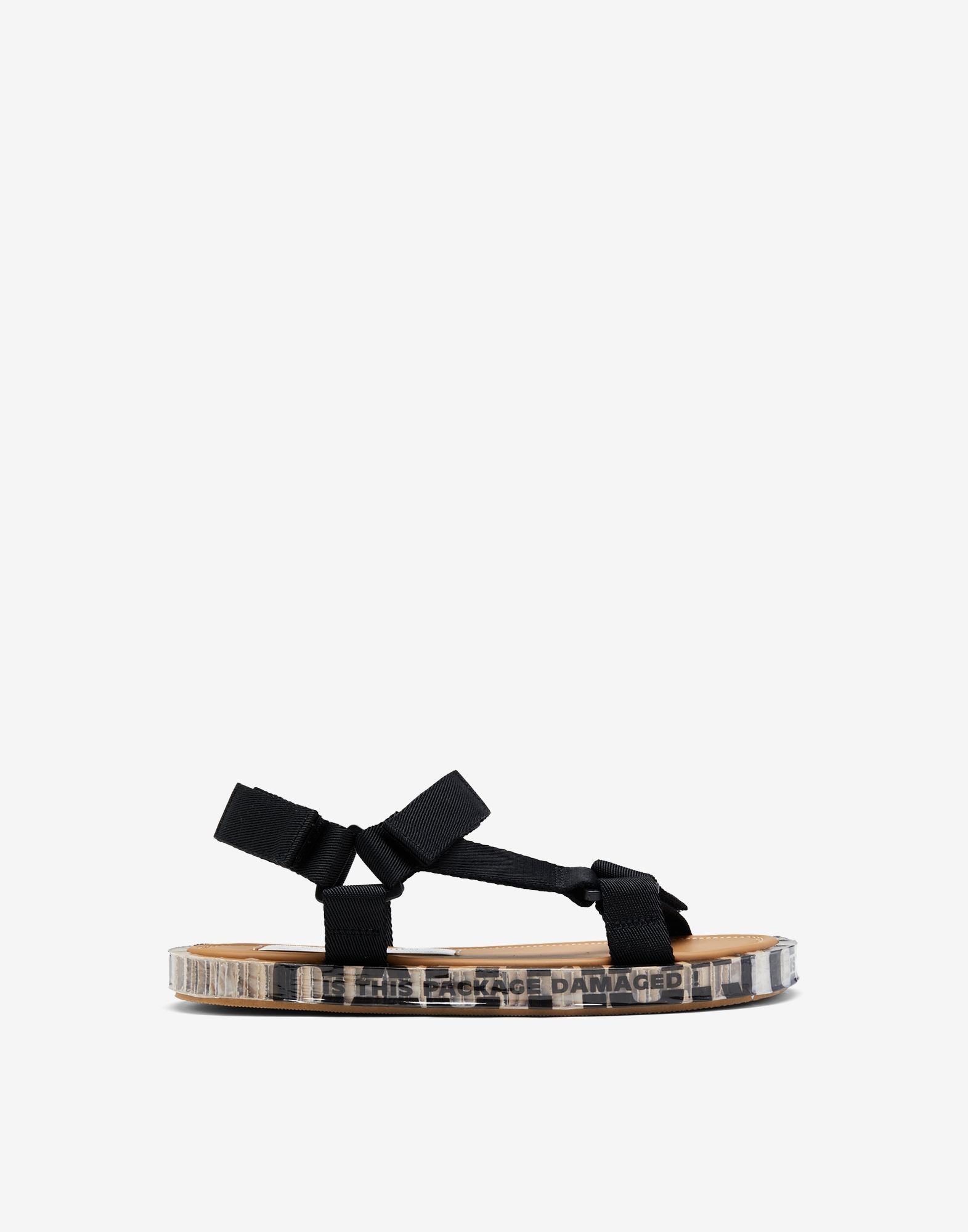 Strapped leather sandals - 1