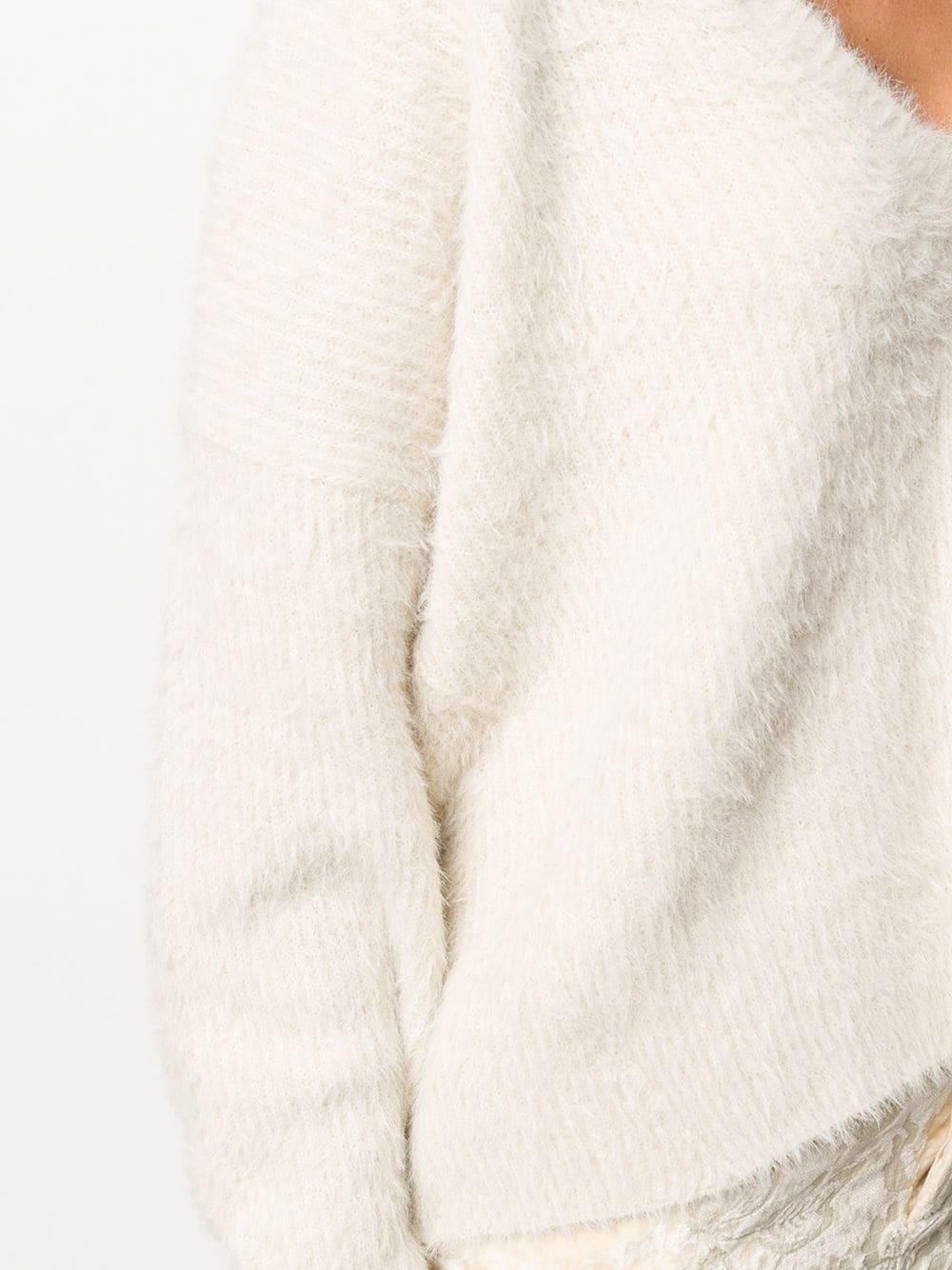 ribbed-knit v-neck jumper - 5