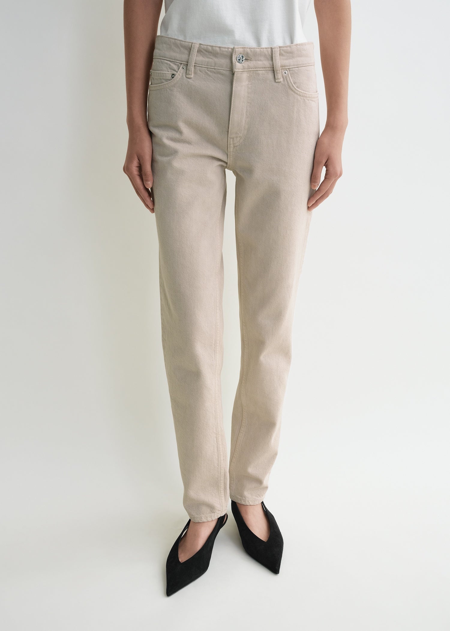 Low taper denim smoke - 5