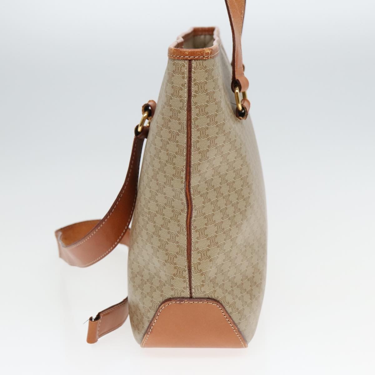 CELINE Macadam Canvas Tote Bag Beige Gold - 5