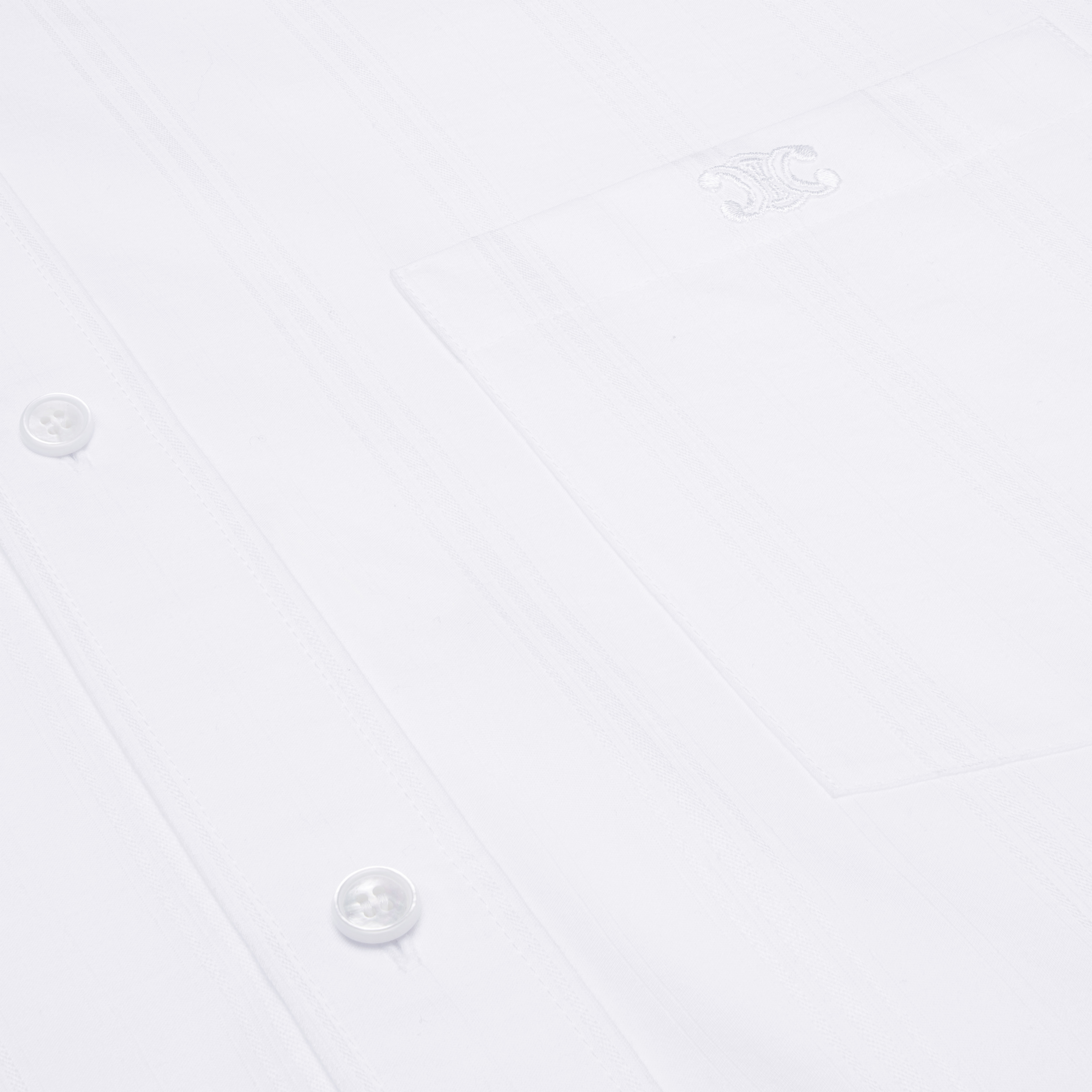 tommy shirt in cotton voile and striped linen - 4