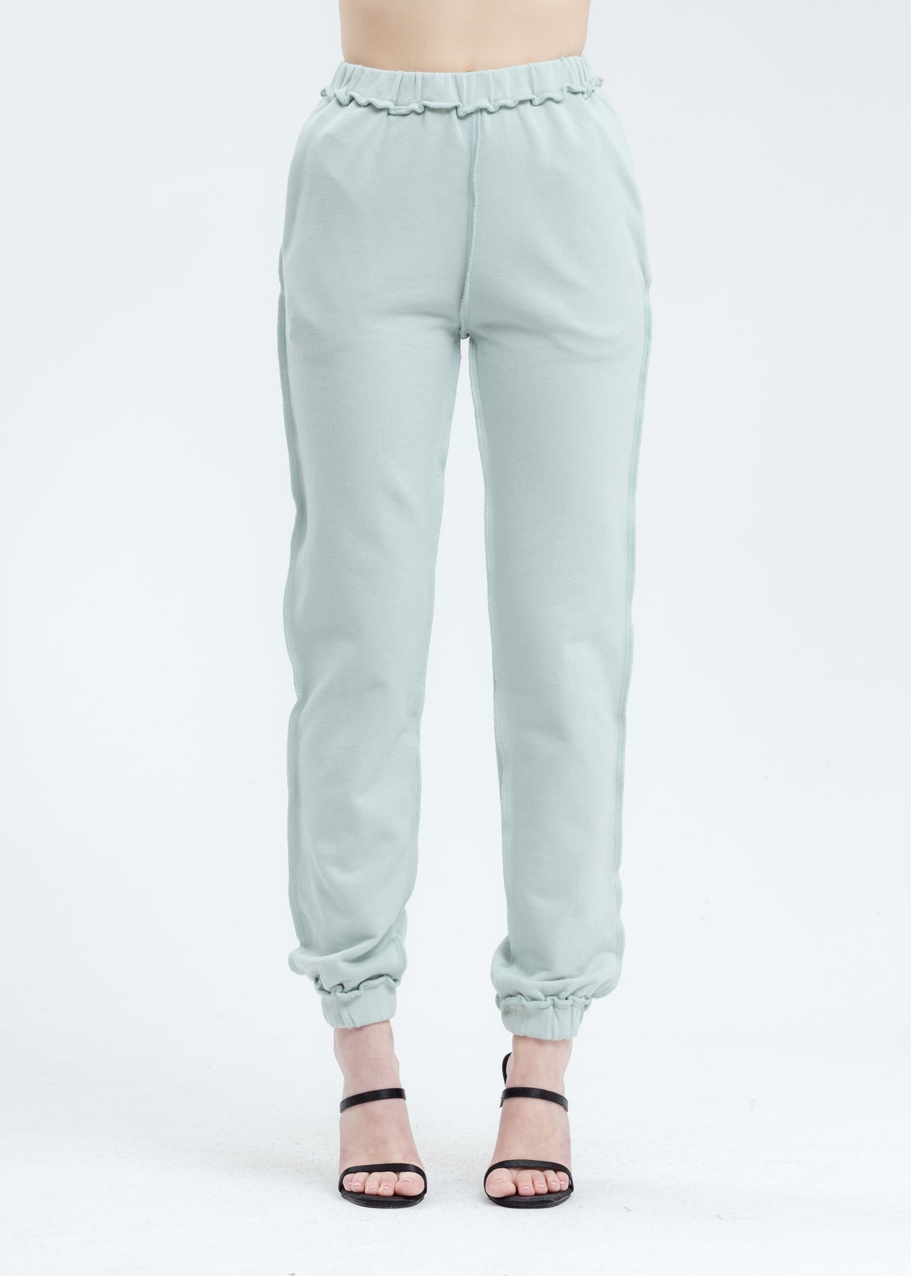 Aqua Exposed Seam Fleece Sweatpants - 1