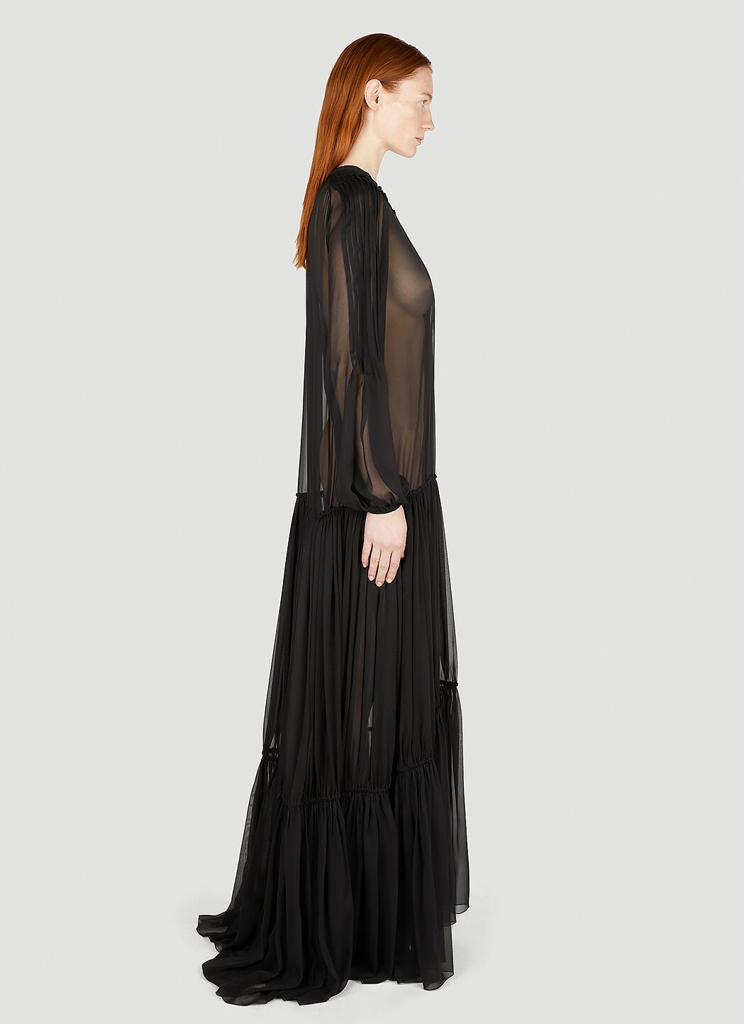 Semi Sheer Maxi Dress - 3