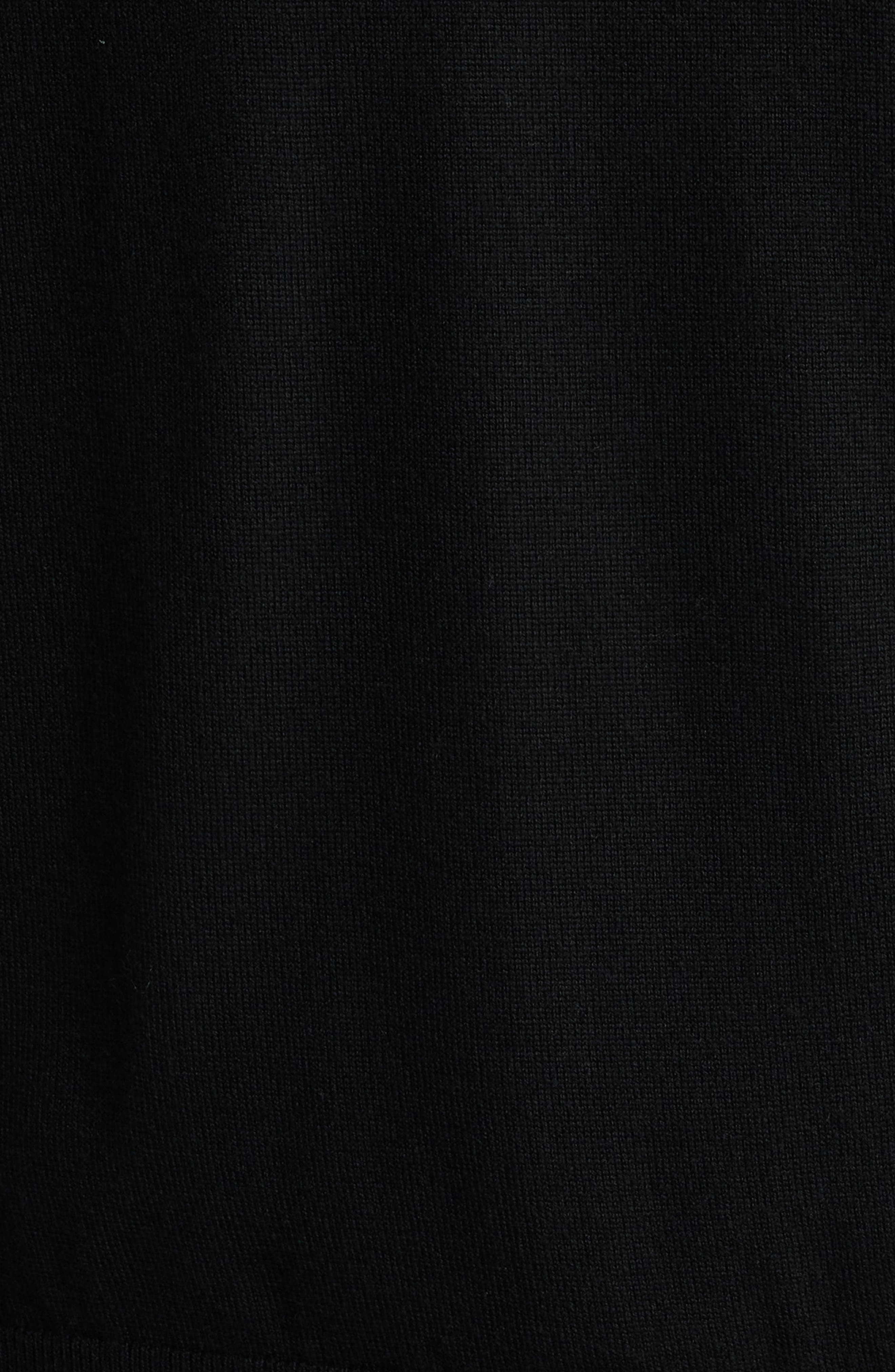 NN07 Quarter Zip Wool Polo Sweater in Black at Nordstrom - 6