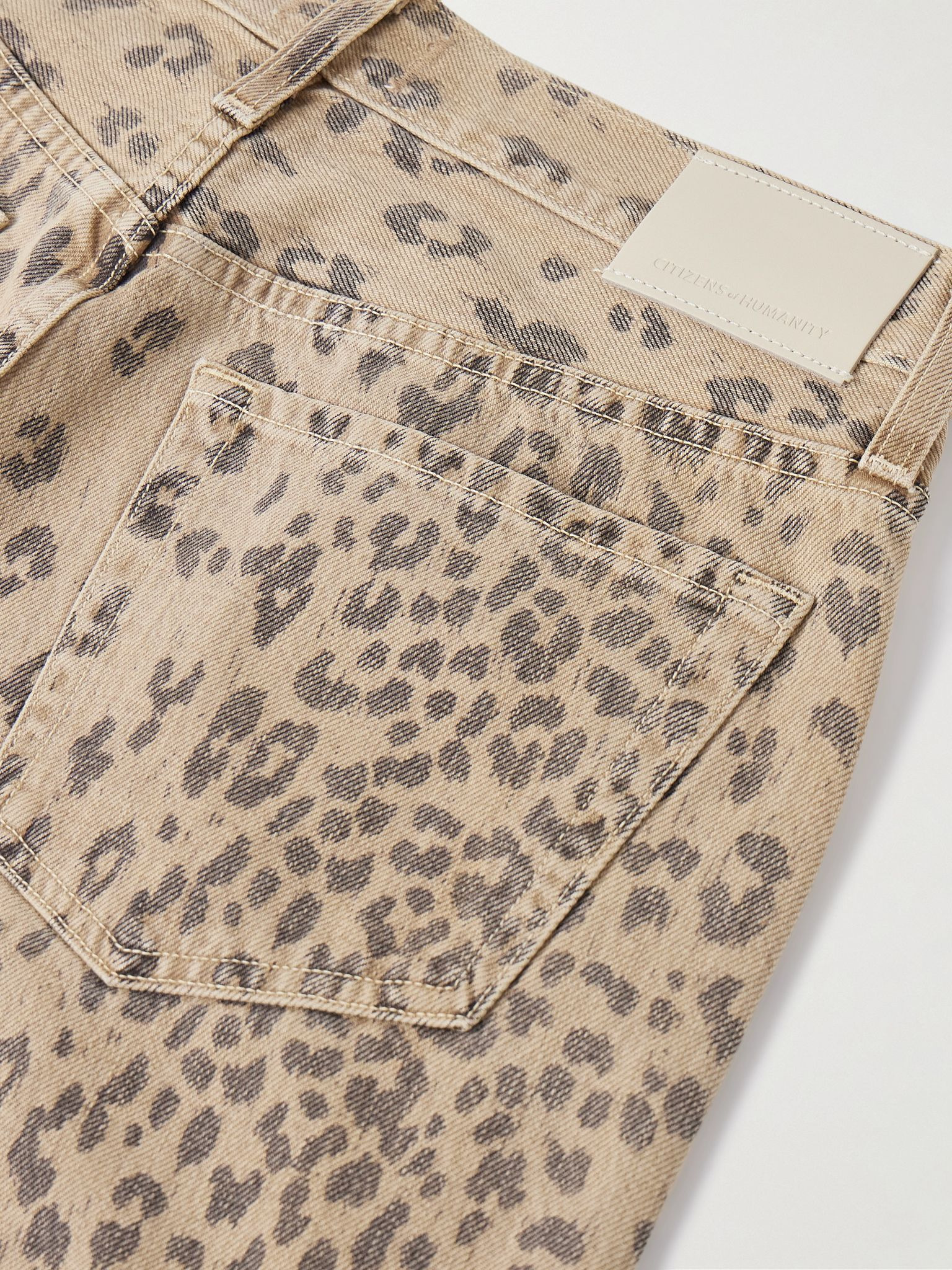 Miro leopard-print barrel-leg jeans Brown - 5