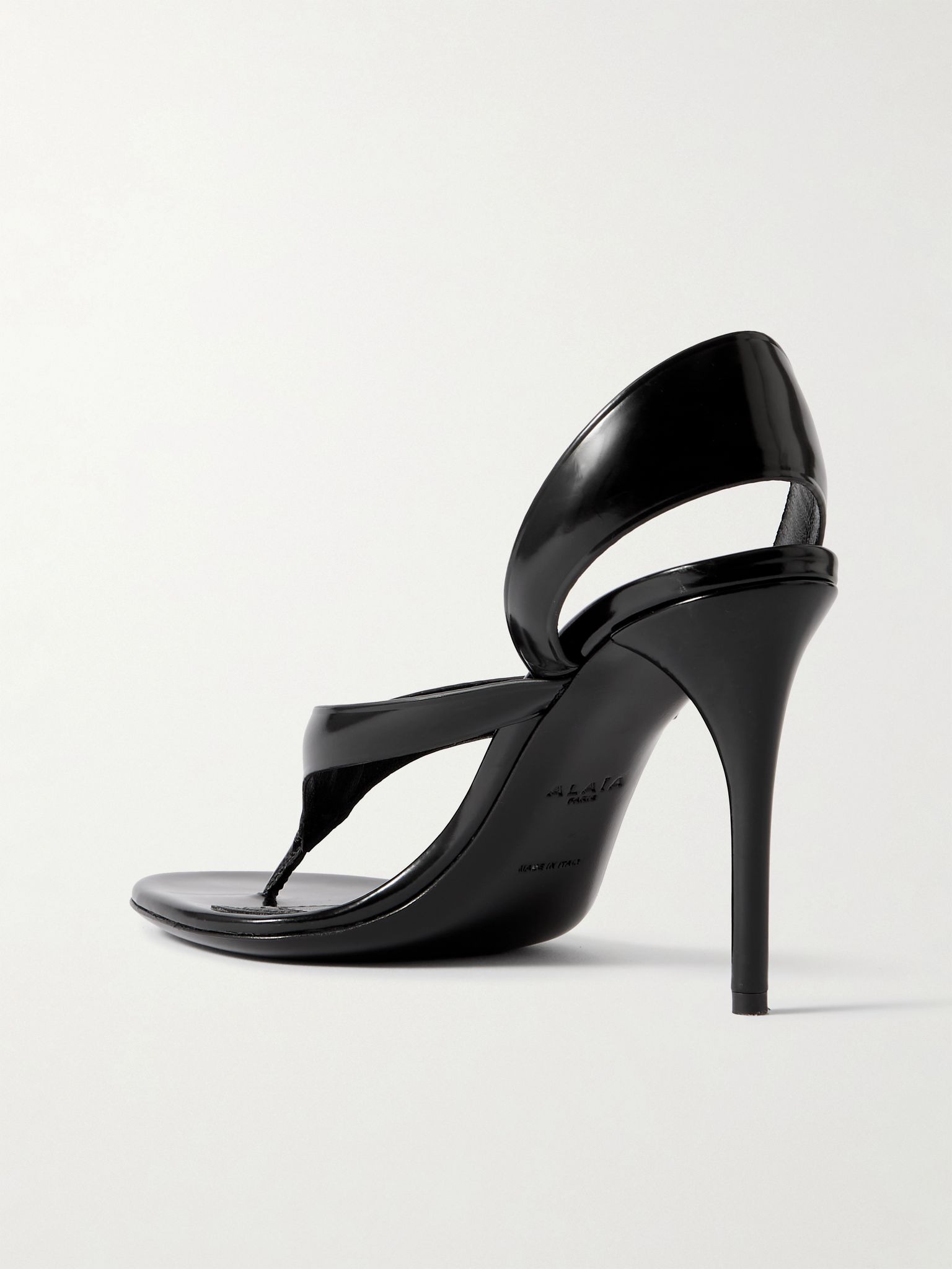Tong 90 patent-leather sandals Black - 3