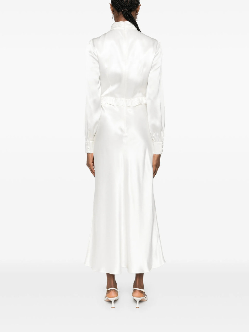 Alessandra Rich High-neck Ruffled Silk Midi Dress 5