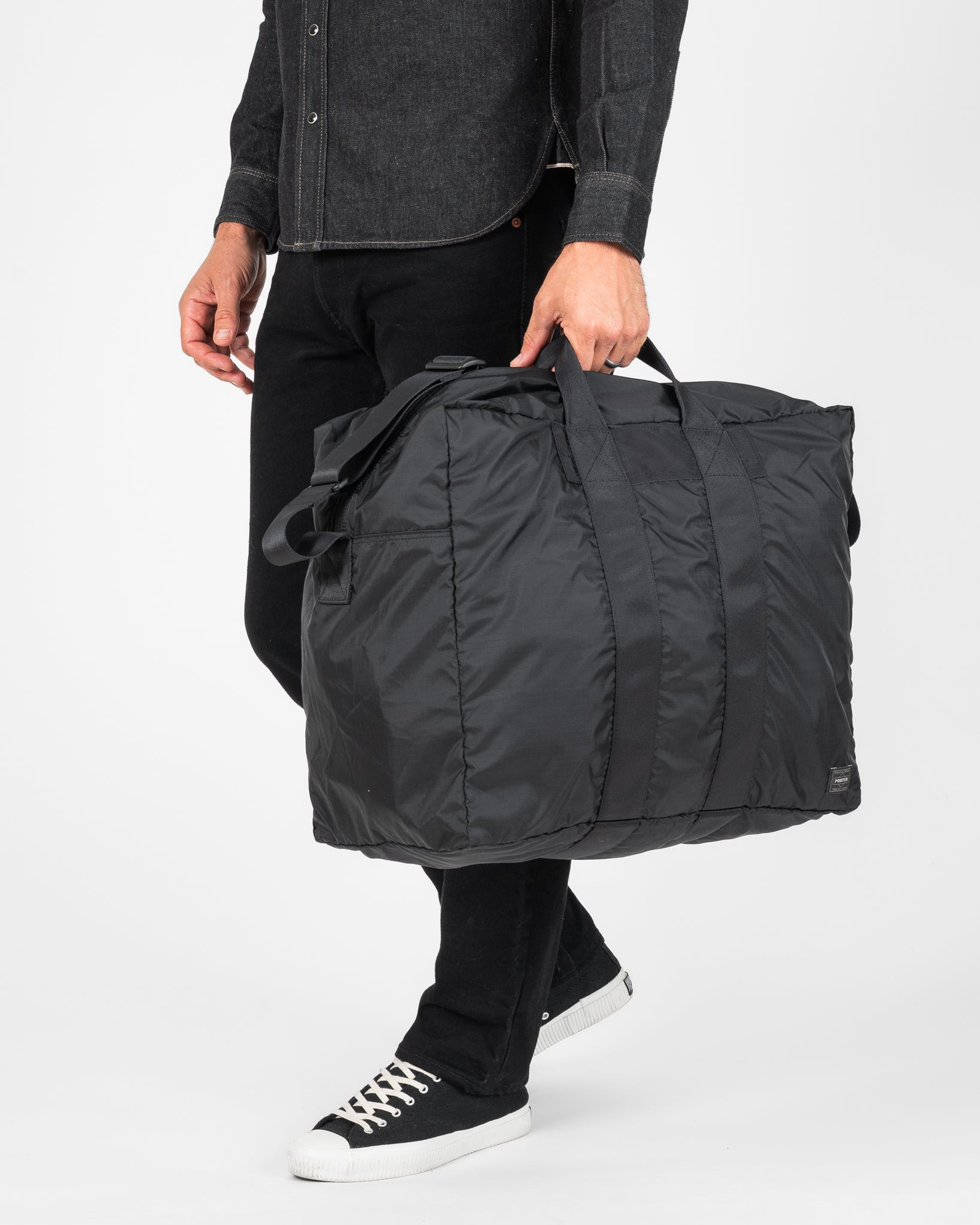 POR-FLEX-DUFF-BLK Porter - Yoshida & Co. - Flex 2Way Duffle Bag - Black - 3