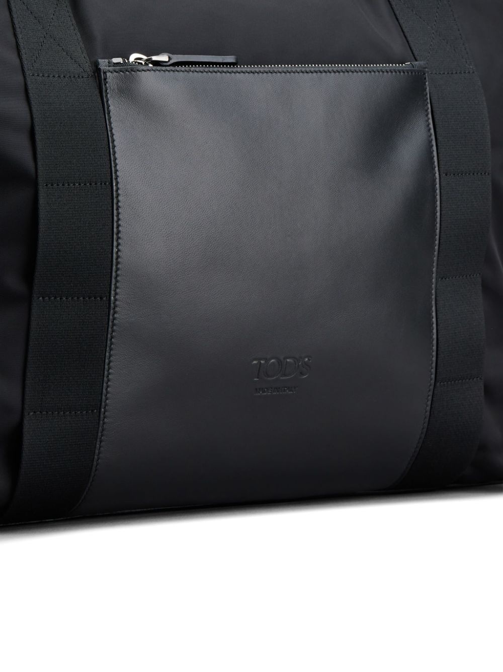 logo-debossed leather duffle bag - 5