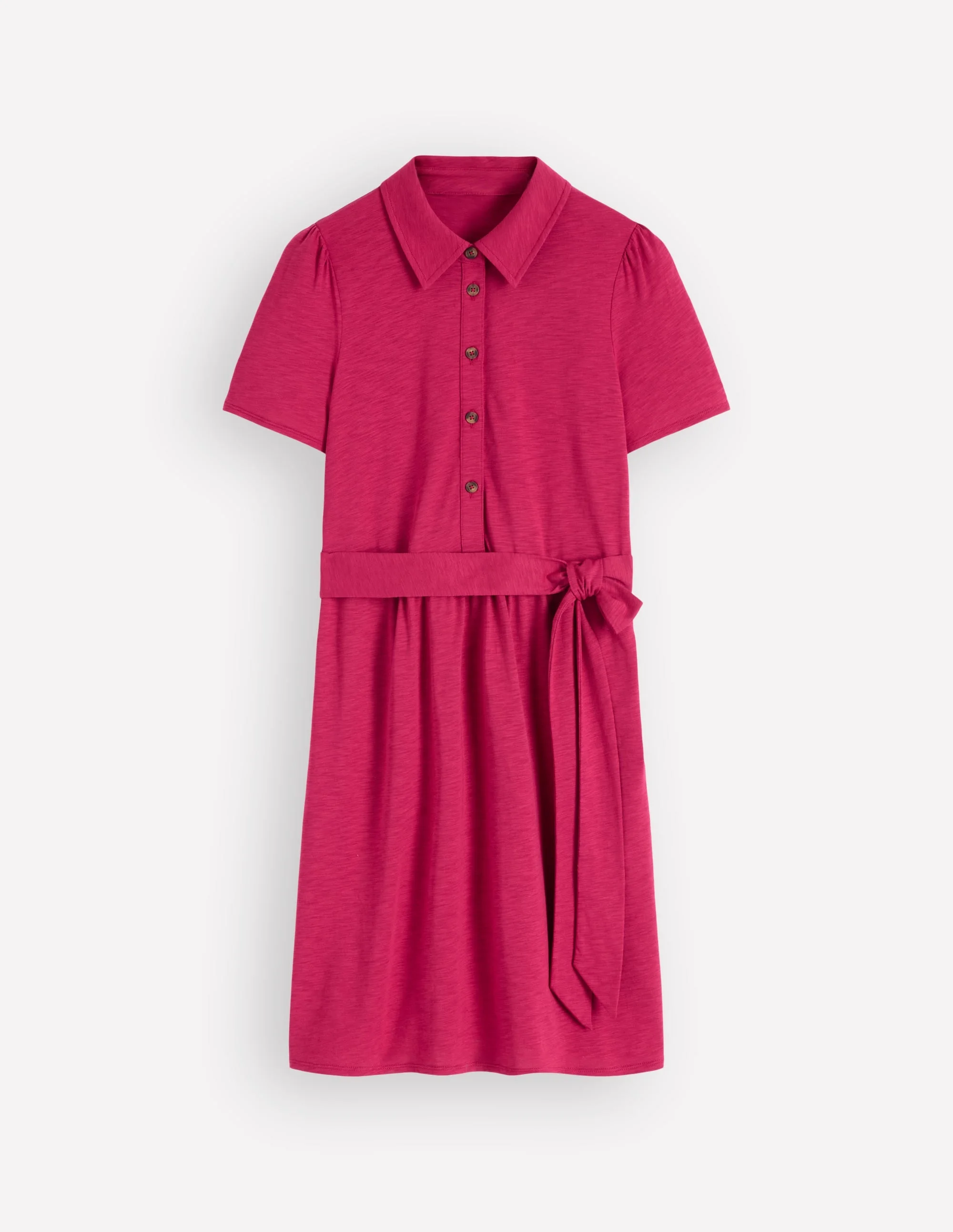 Patti Short Jersey Shirt Dress-Sweet Cherry - 1