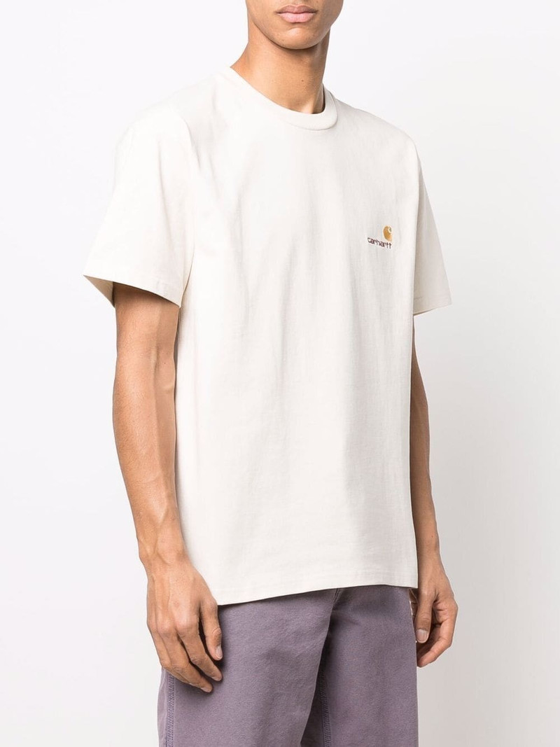 logo-embroidered organic cotton T-shirt 3