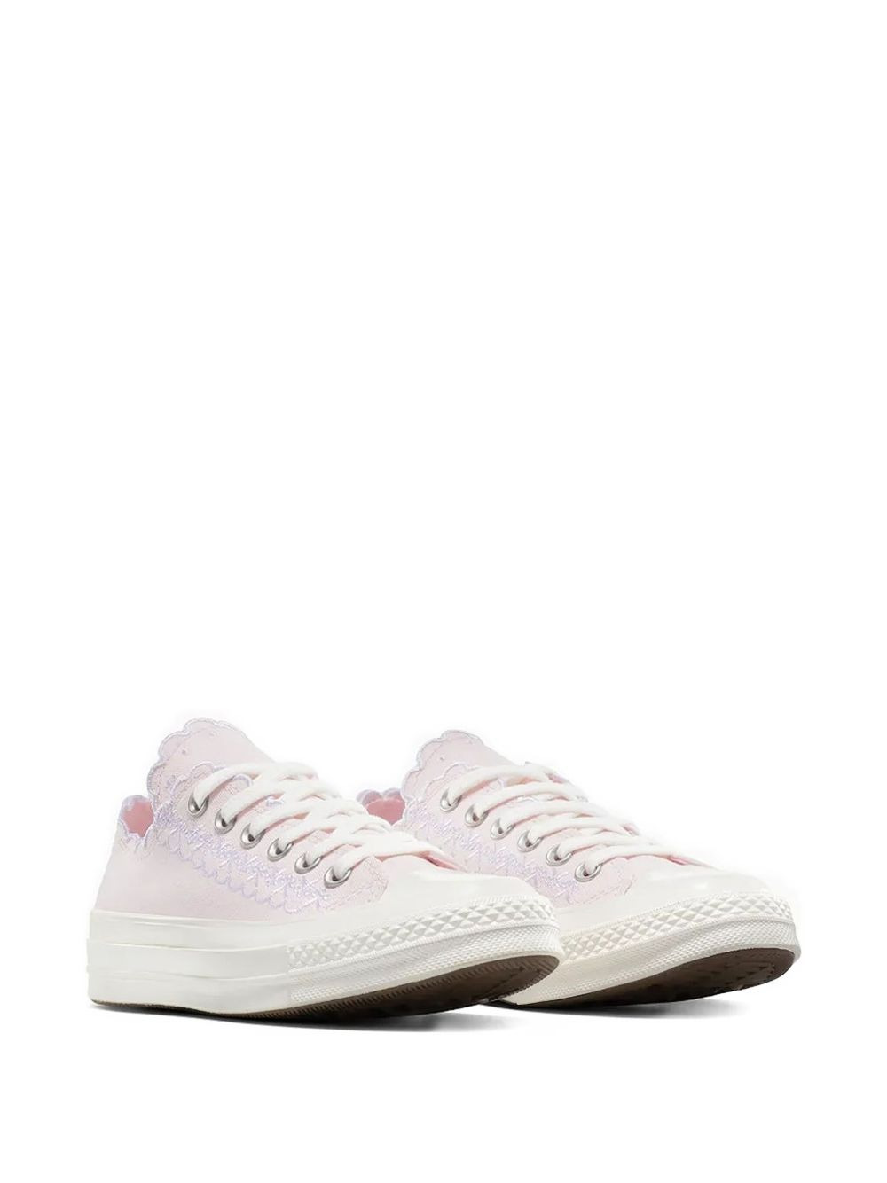 Chuck 70 embroidered scalloped-edge sneakers - 2