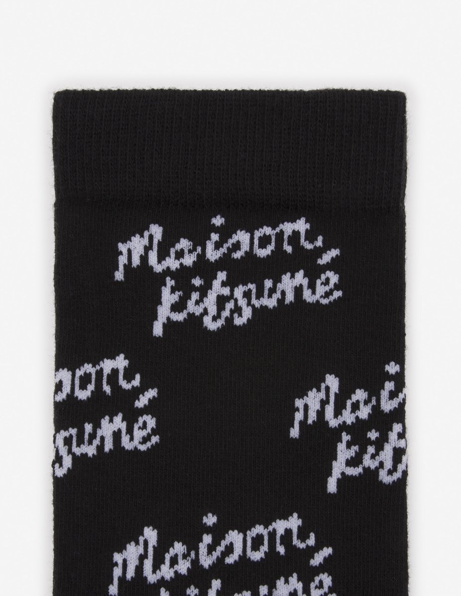 MAISON KITSUNE HANDWRITING ALL OVER SOCKS - 2