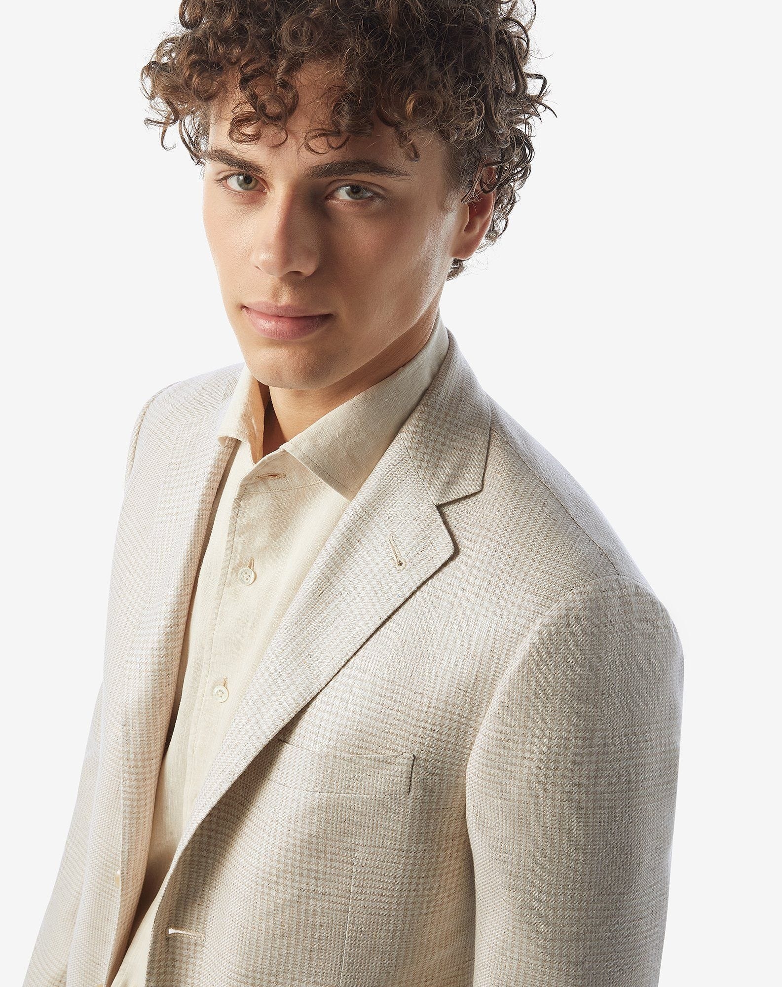 Natural shade pure silk jacket - 4