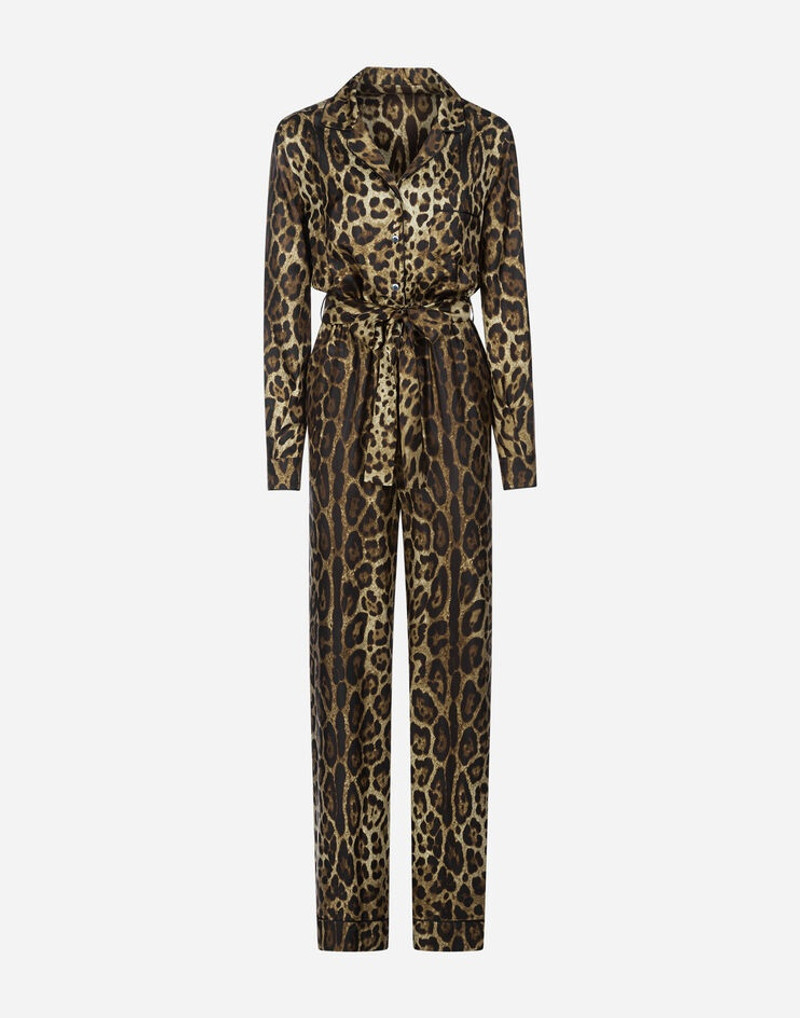 Pajama jumpsuit in silk twill 3