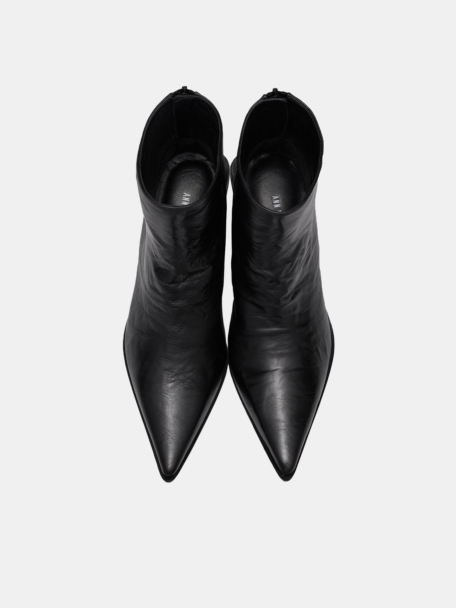【関税込み】Florentine Ankle Boots - Ann Demeulemeester - Bl Ann Demeulemeester Florentine Heeled Ankle Boots in Black