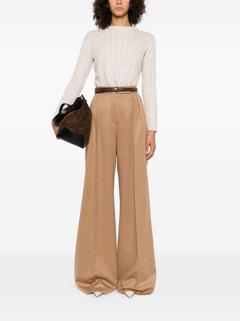 embellished cable-knit sweater - 2