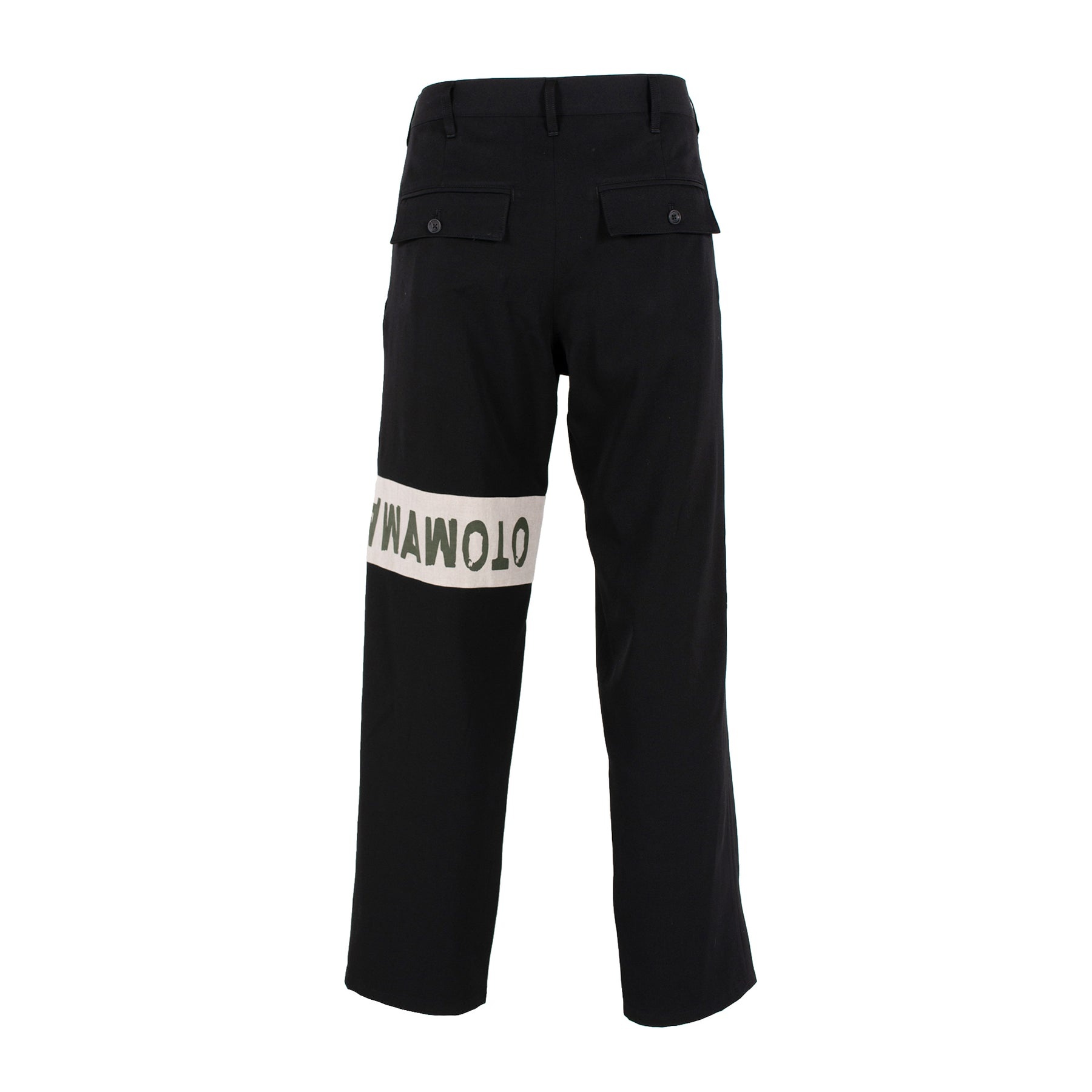 Left side message pants / BLK - 2