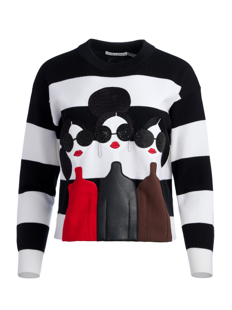 Alice + Olivia GLEESON STACE FACE PULLOVER - CC308S25708C911