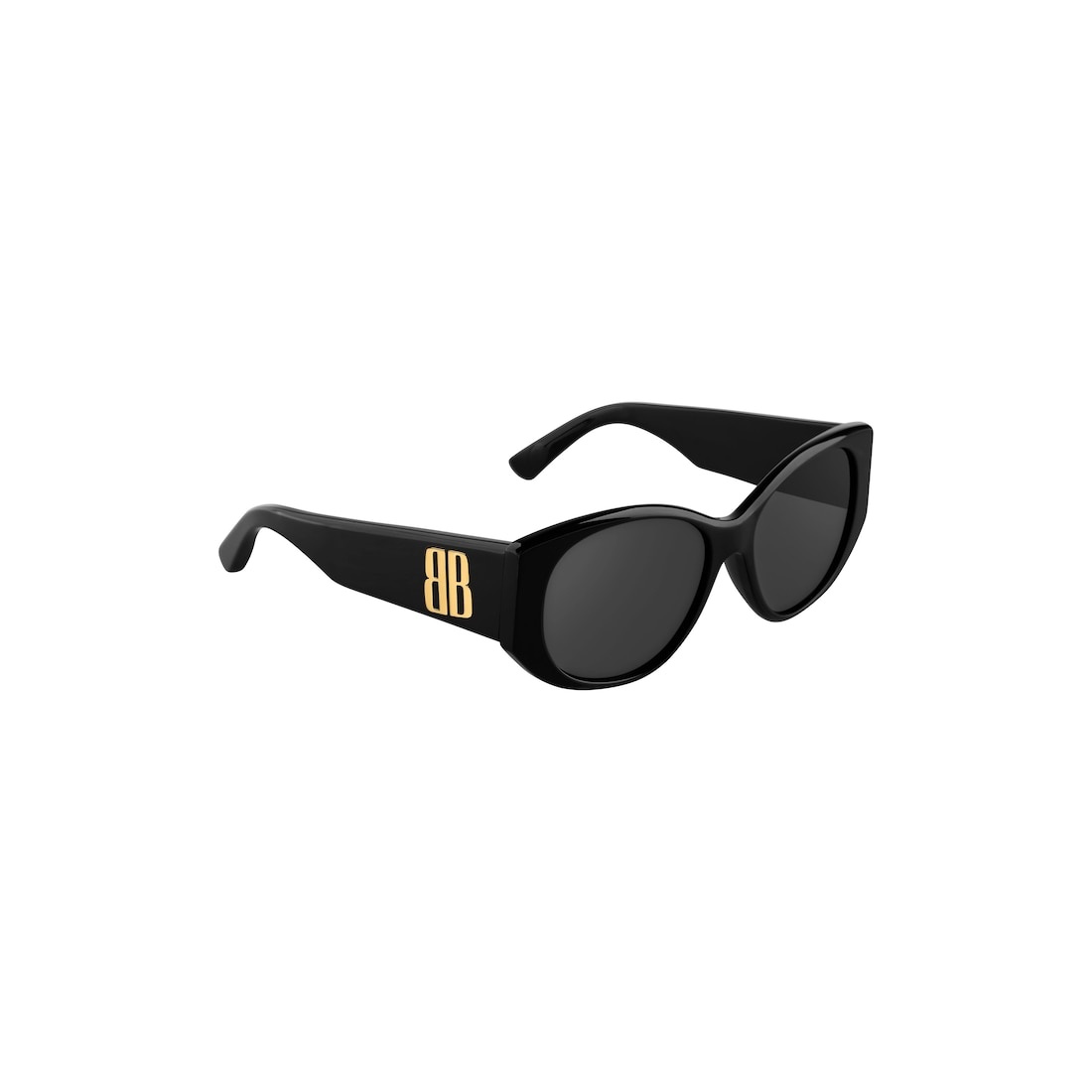 Women's Nano Round Sunglasses in Black - 3