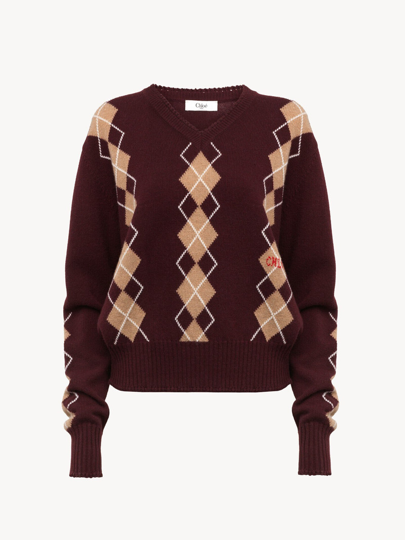 V-NECK JUMPER IN A WOOL & CASHMERE KNIT 1