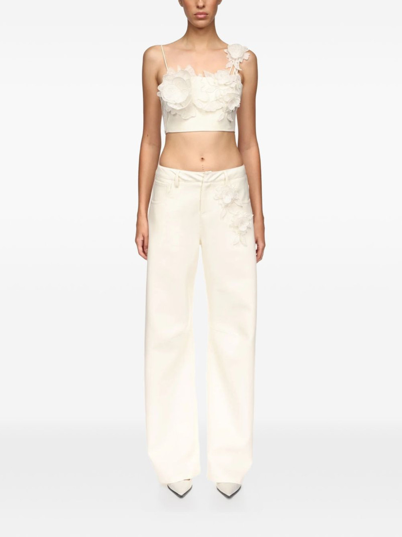 David Koma floral appliqué top outlook