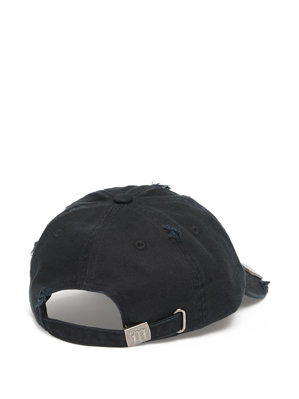 embroidered-logo distressed cap - 2